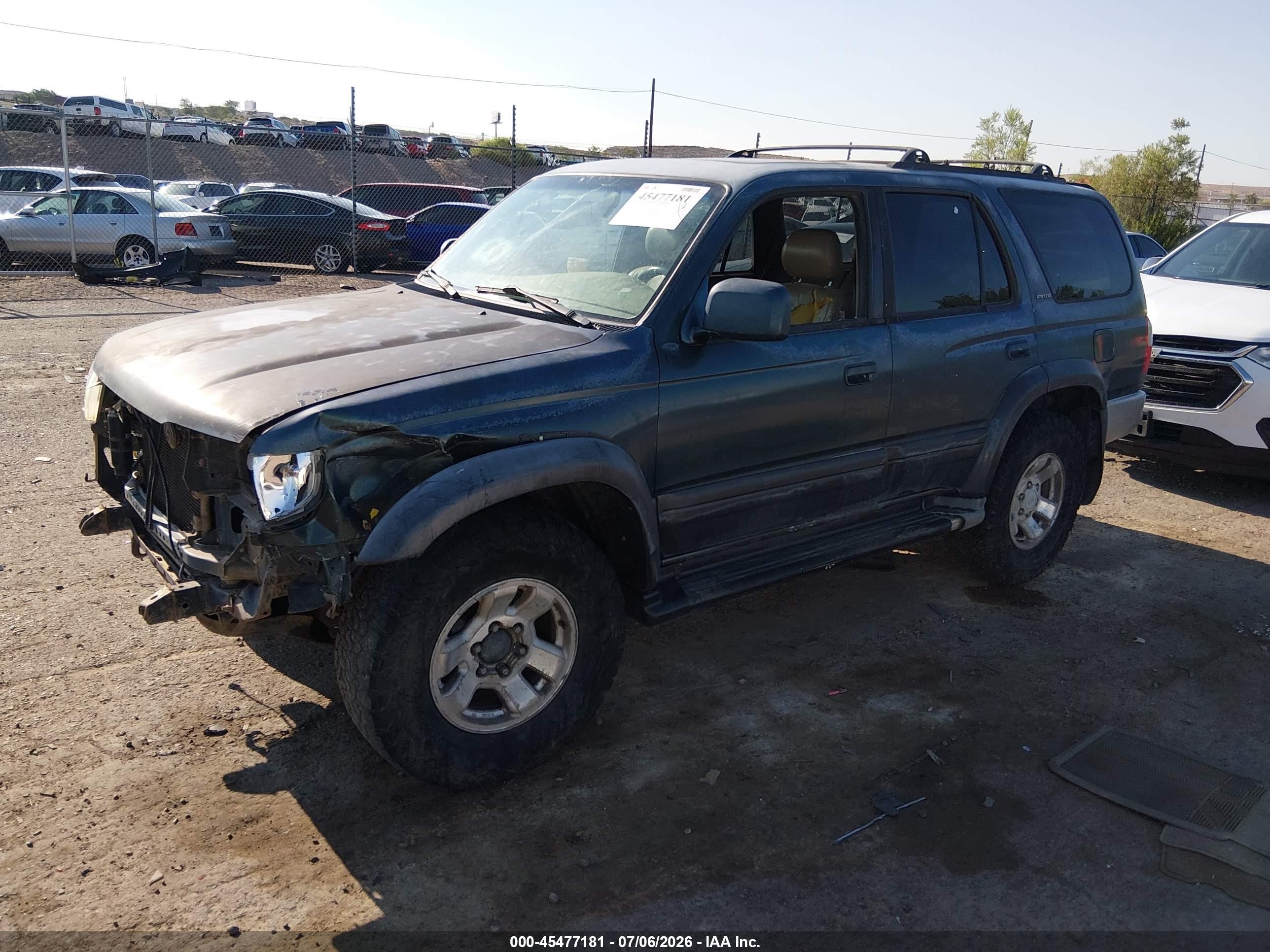 1997 Toyota 4runner Sr5 V6 Limited Green vin: JT3HN87R5V0074890