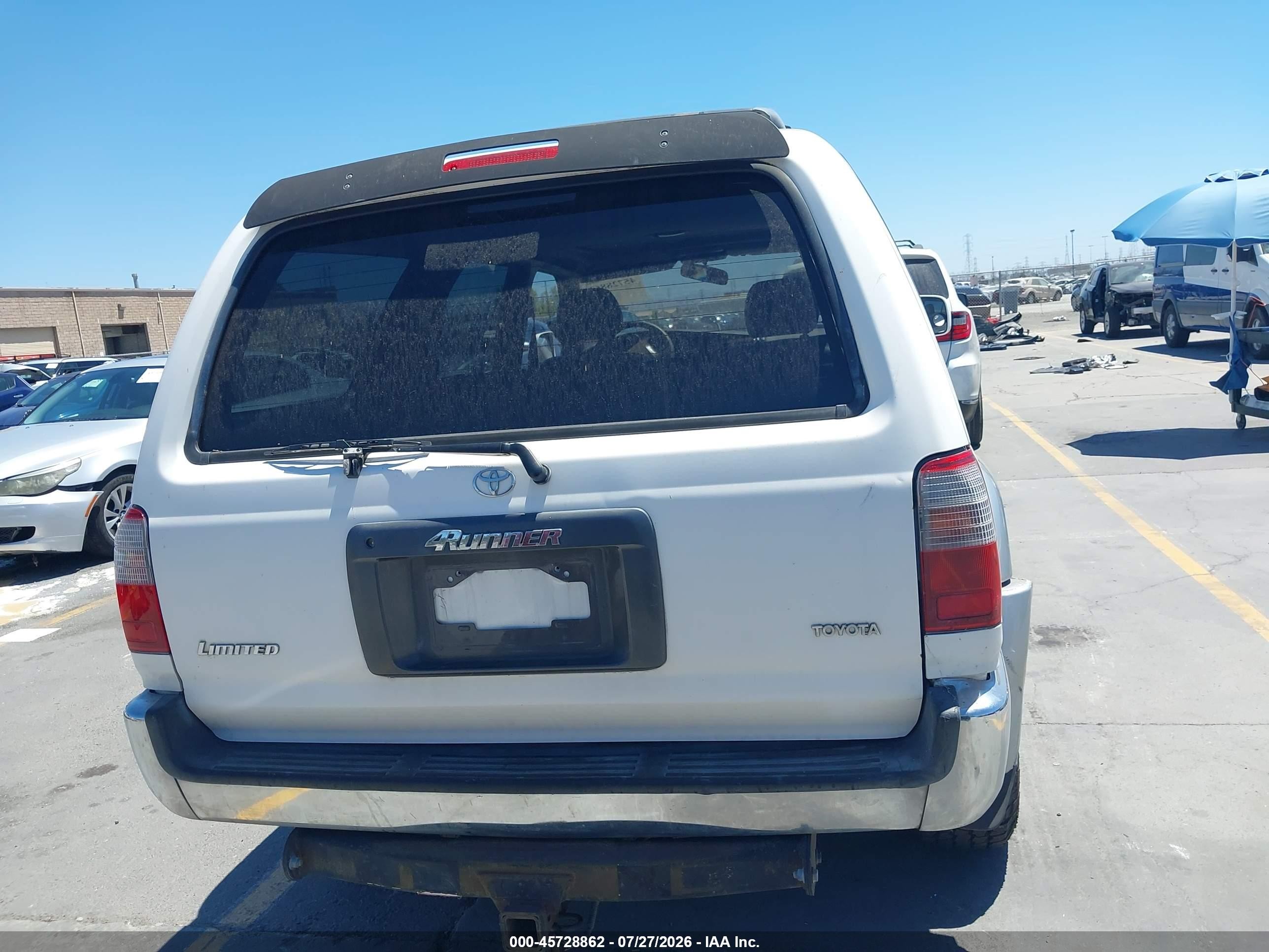 1998 Toyota 4runner Sr5 V6 Limited White vin: JT3HN87R5W0160380