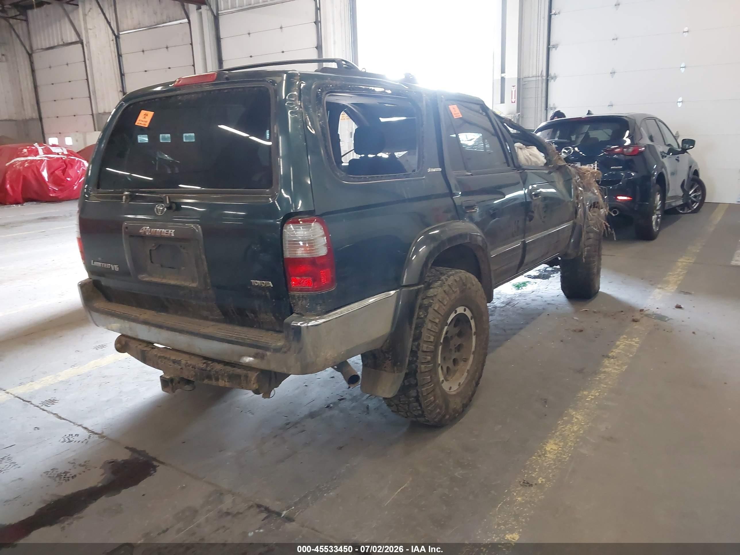 1998 Toyota 4runner Limited Green vin: JT3HN87R5W9010538