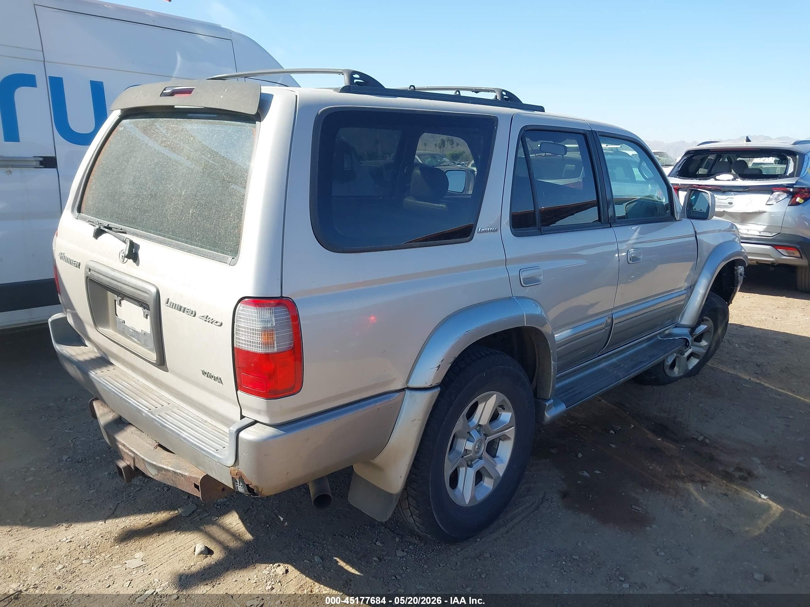 1999 Toyota 4runner Limited V6 Silver vin: JT3HN87R5X0205786