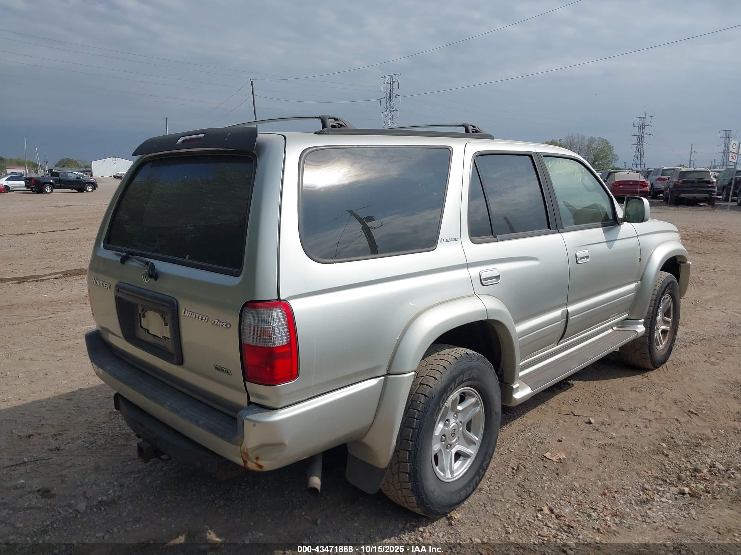 1999 Toyota 4runner Limited V6 Silver vin: JT3HN87R5X0249206
