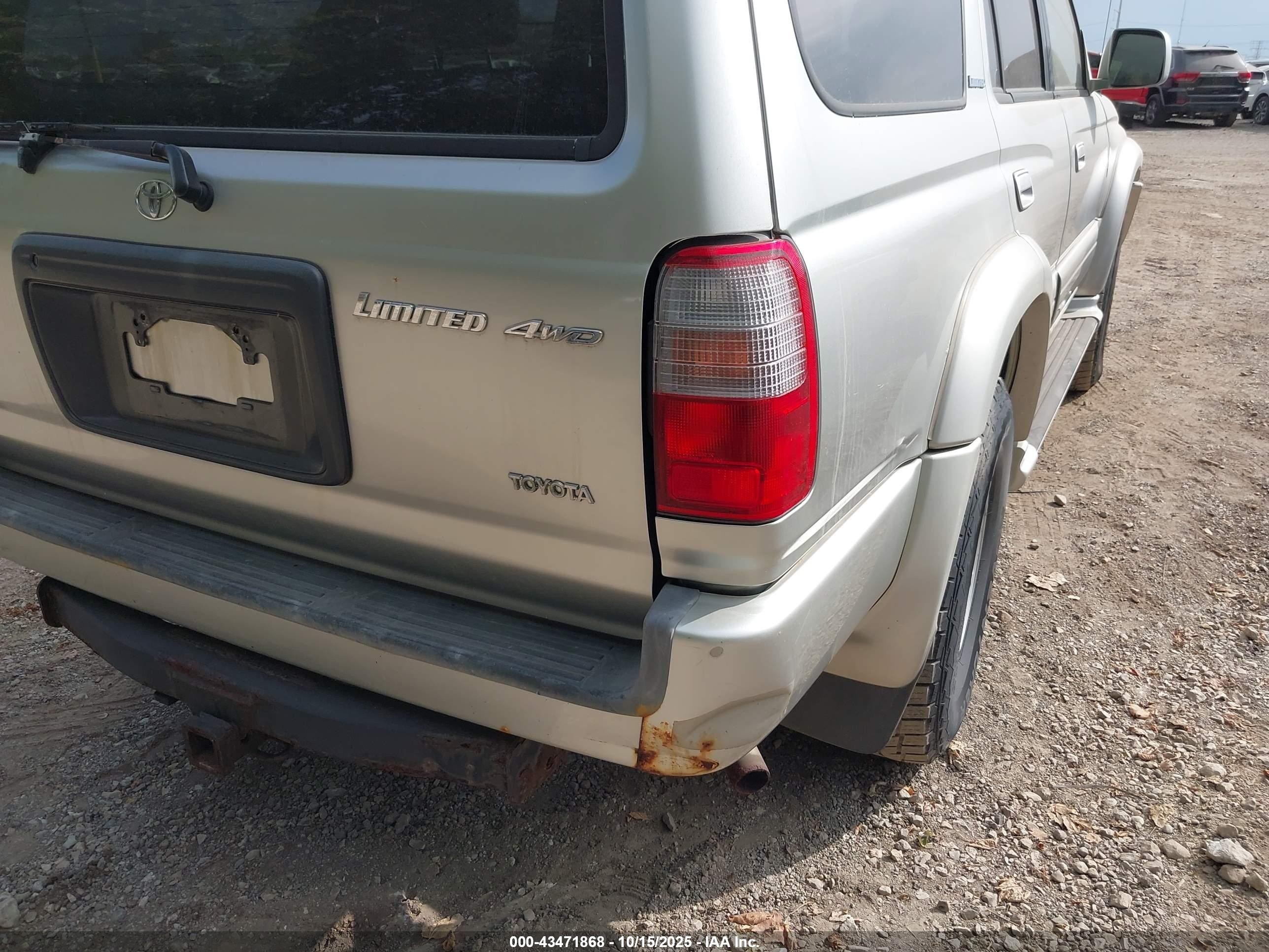 1999 Toyota 4runner Limited V6 Silver vin: JT3HN87R5X0249206