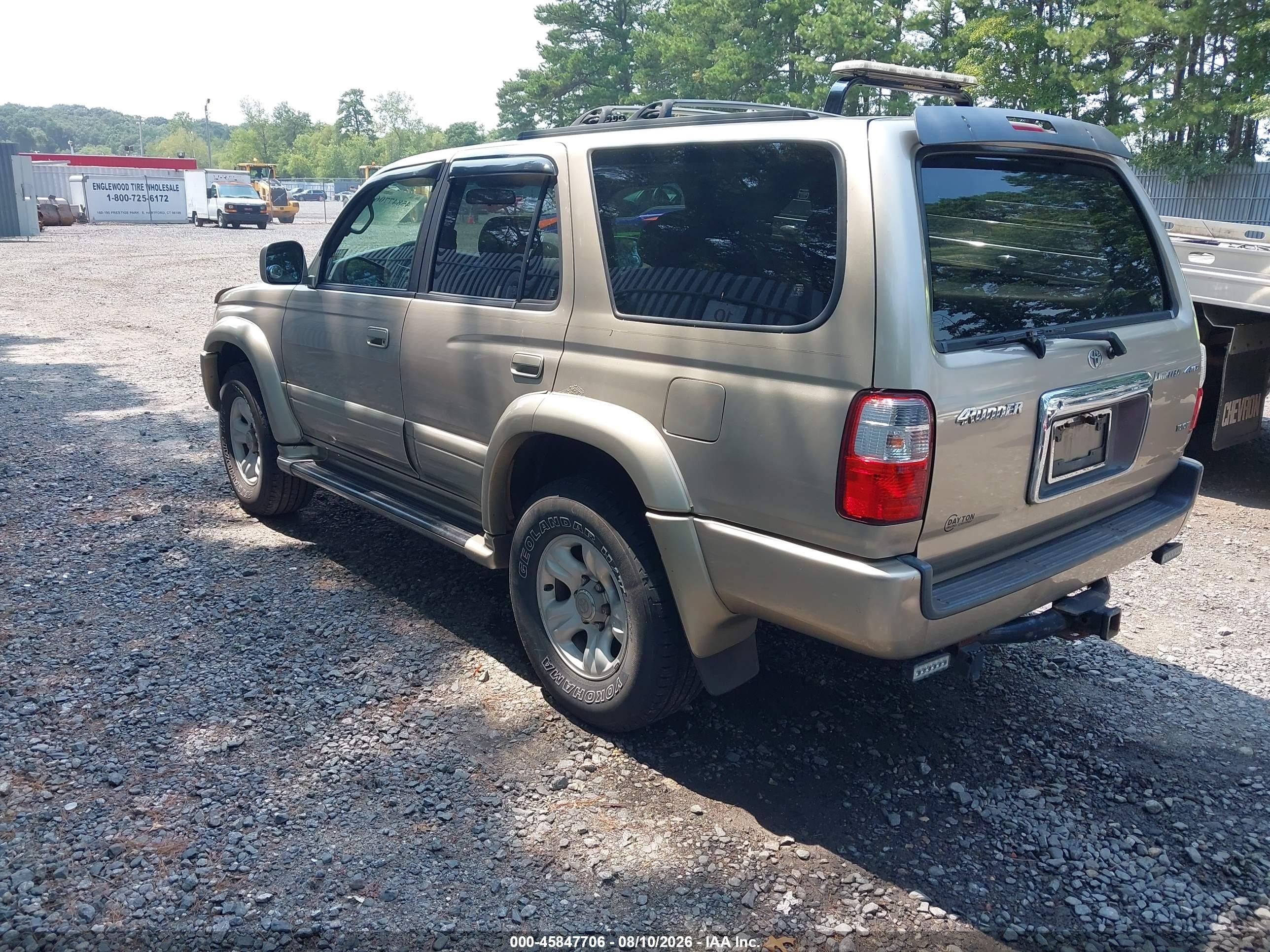 2002 Toyota 4runner Limited V6 Золотой vin: JT3HN87R620390164