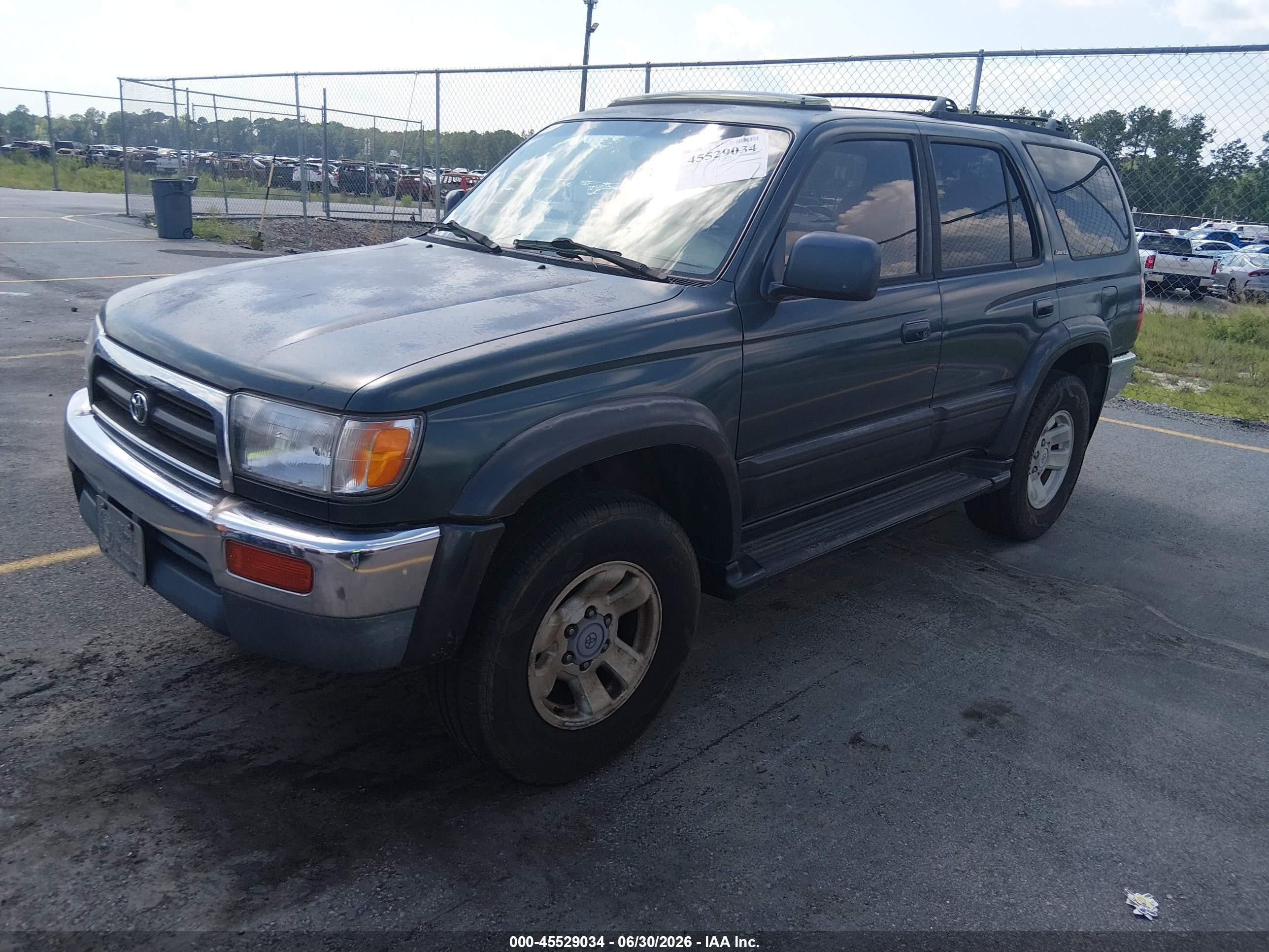 1997 Toyota 4runner Sr5 V6 Limited Green vin: JT3HN87R6V9001684