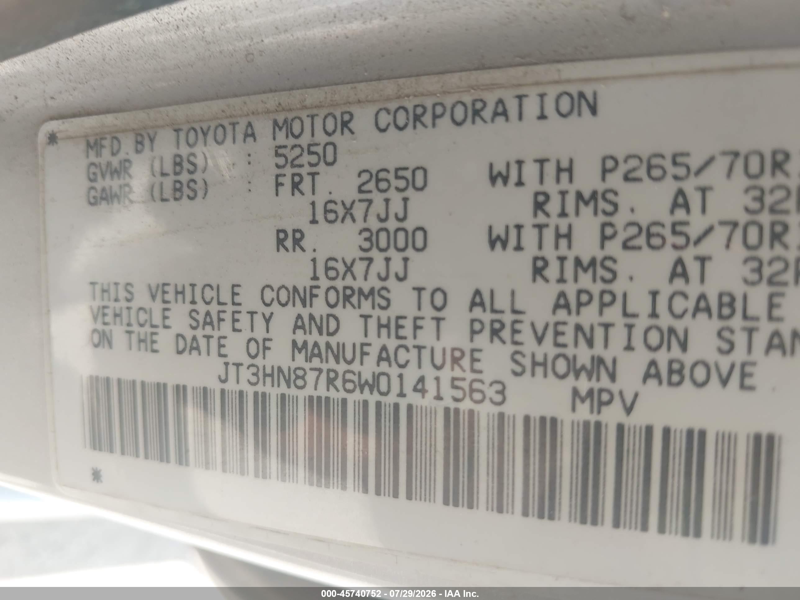1998 Toyota 4runner Sr5 V6 Limited Бежевый vin: JT3HN87R6W0141563