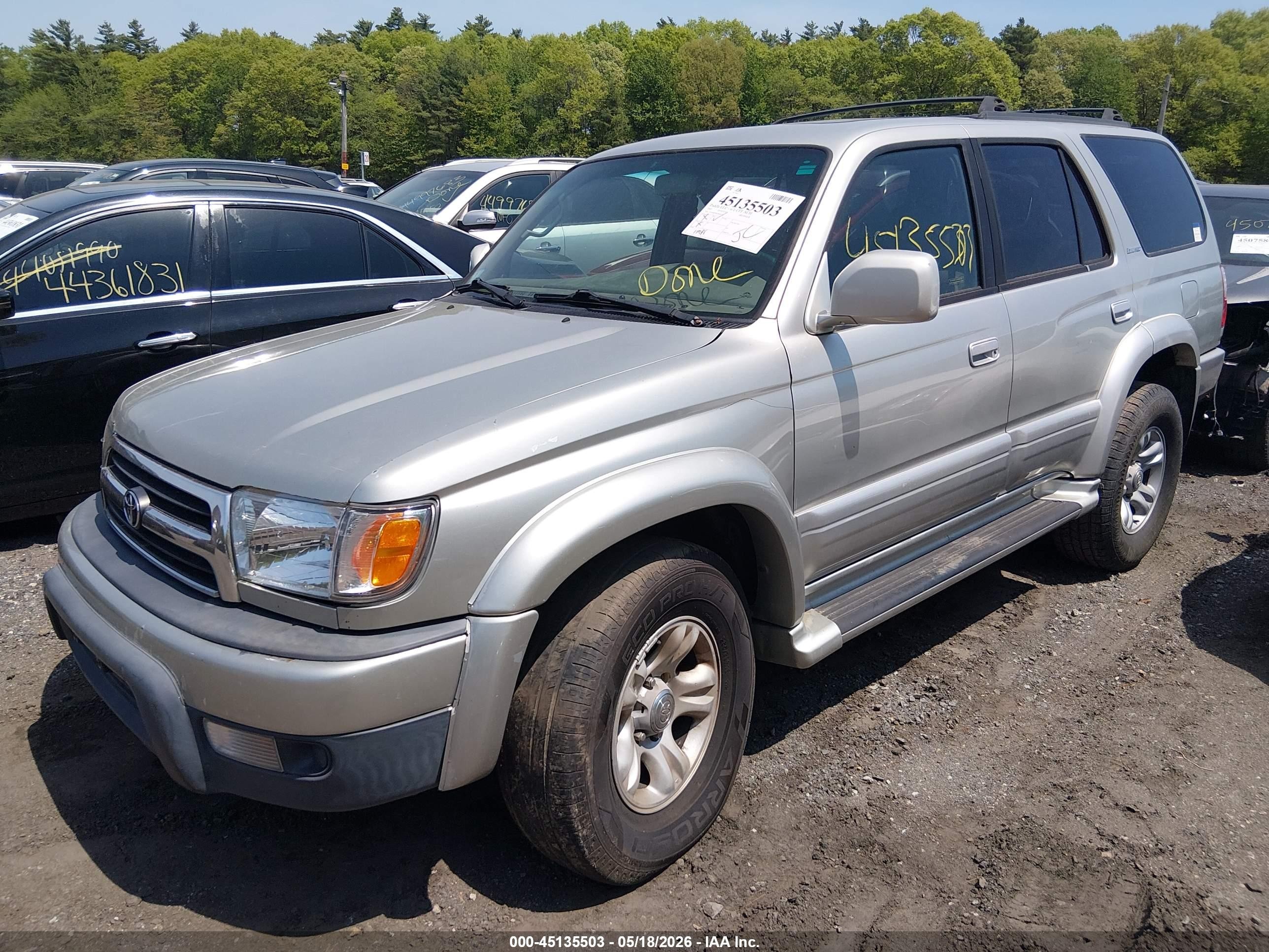 2002 Toyota 4runner Limited V6 Tan vin: JT3HN87R829069352