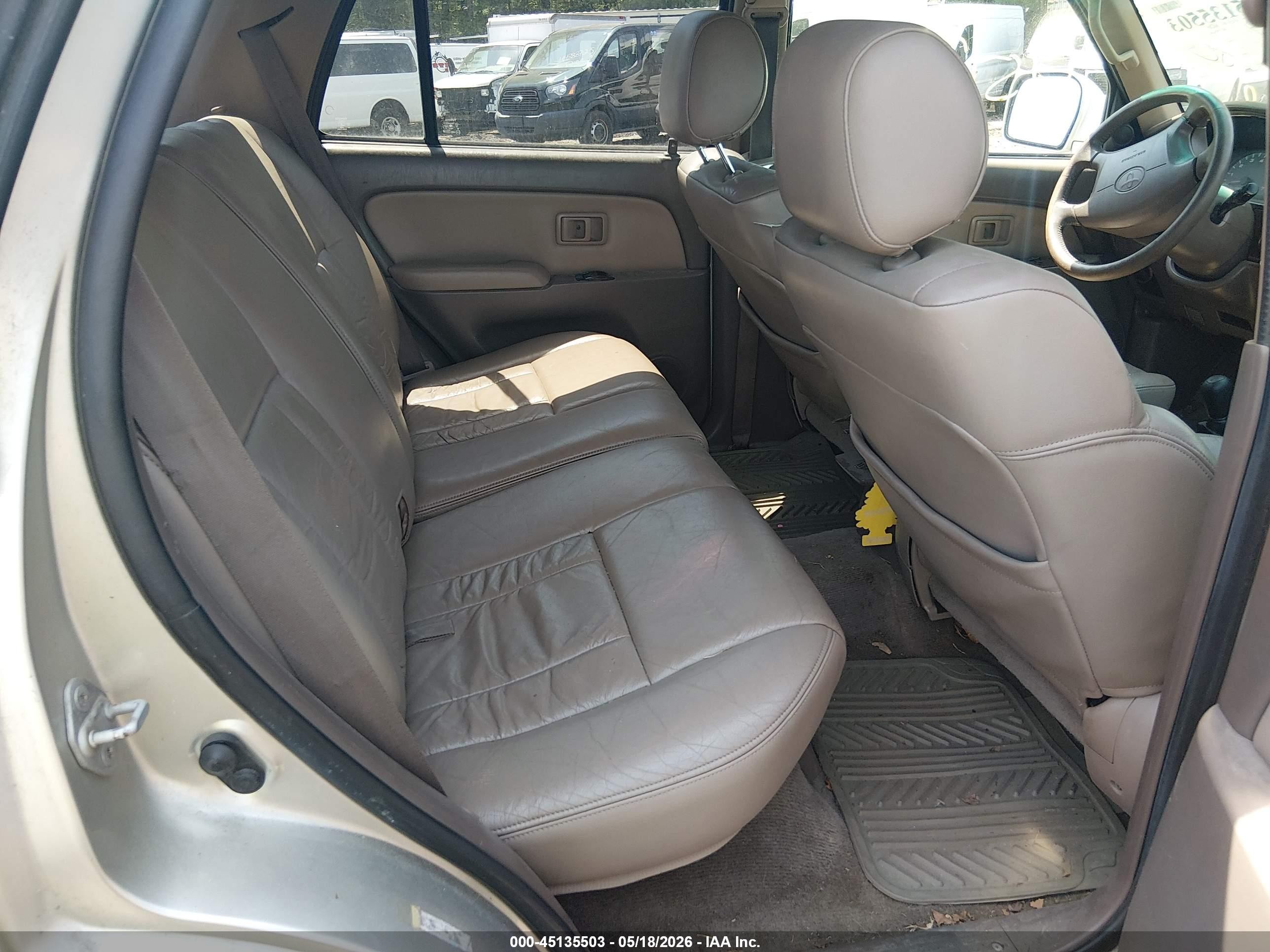 2002 Toyota 4runner Limited V6 Tan vin: JT3HN87R829069352