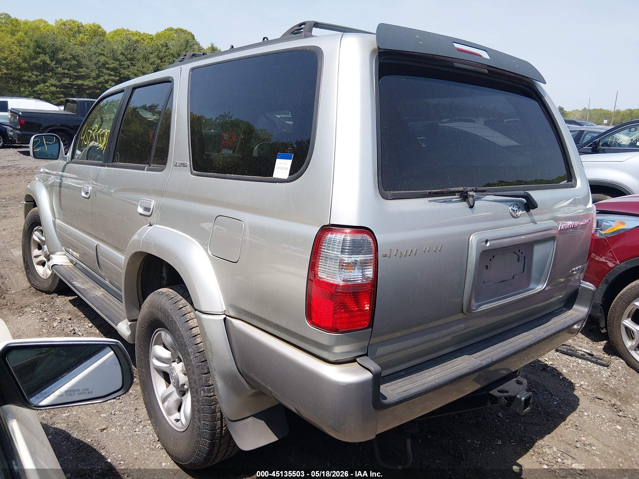 2002 Toyota 4runner Limited V6 Tan vin: JT3HN87R829069352