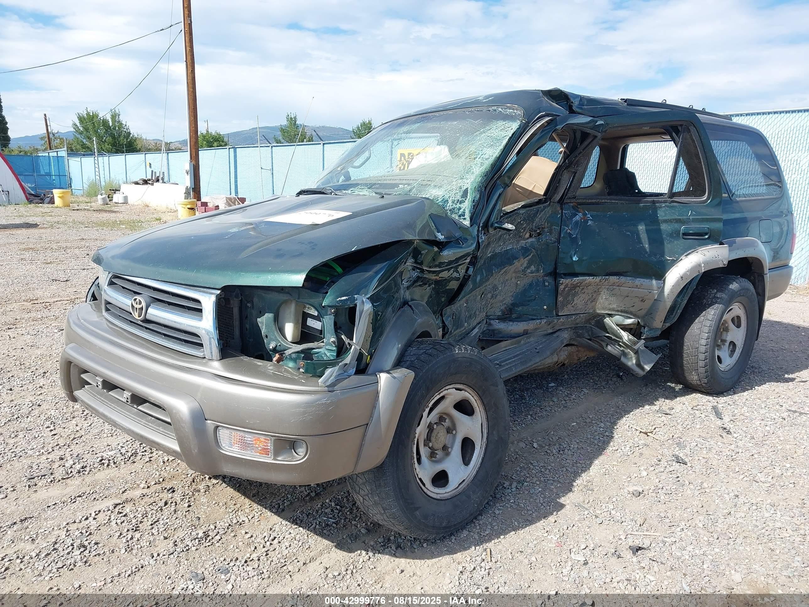 1999 Toyota 4runner Limited V6 Green vin: JT3HN87R8X9023754