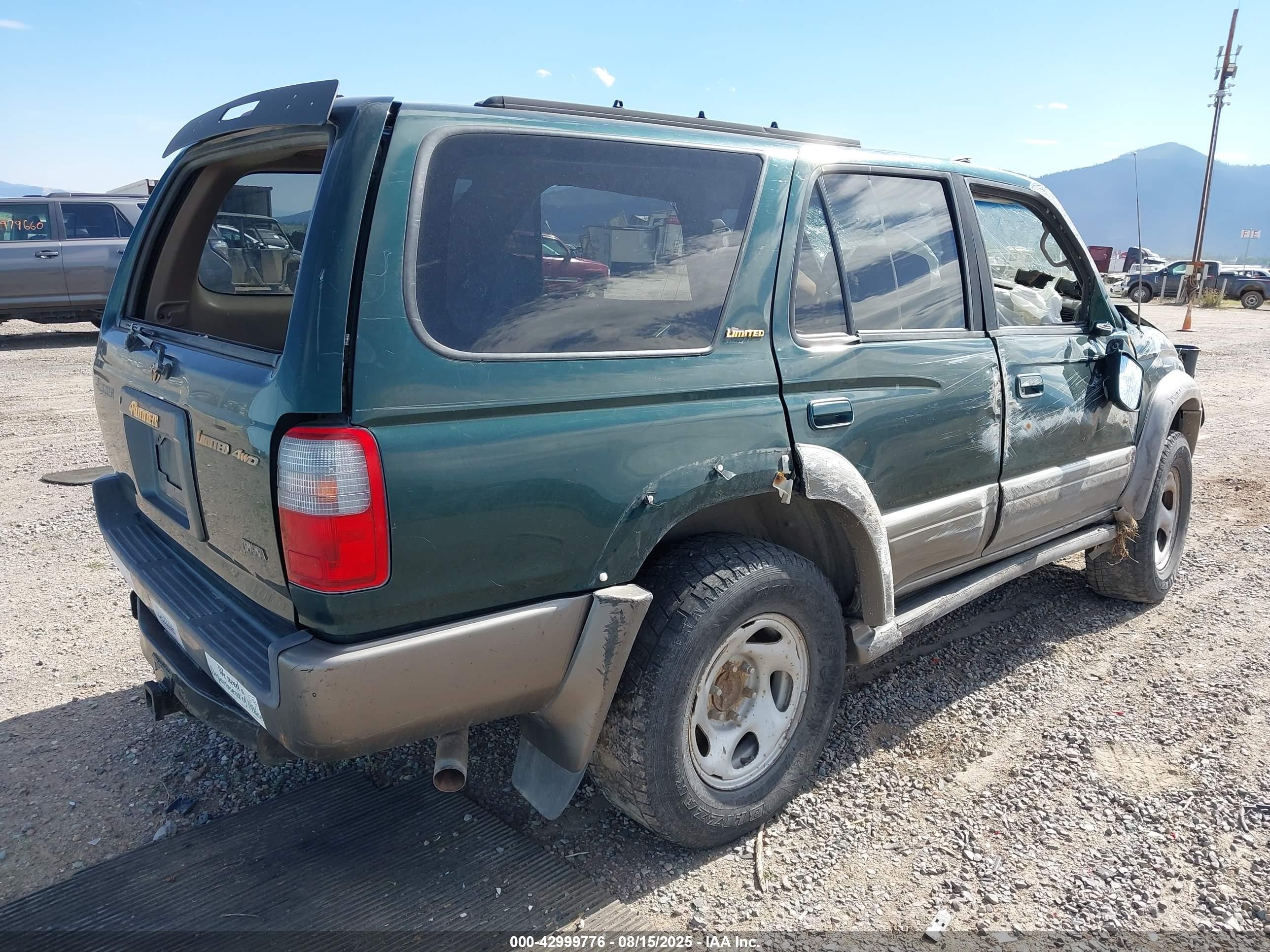 1999 Toyota 4runner Limited V6 Green vin: JT3HN87R8X9023754