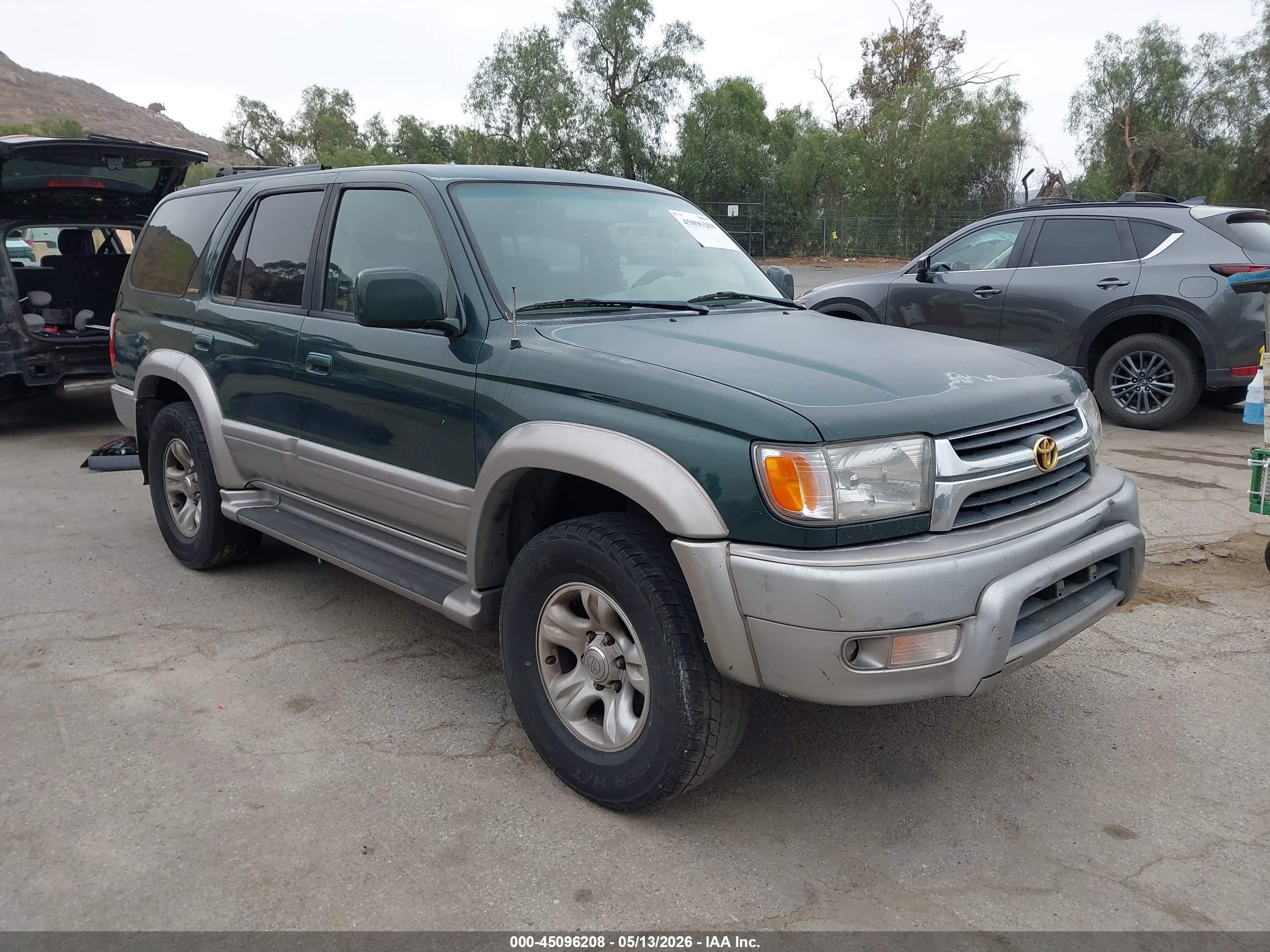 2001 Toyota 4runner Limited V6 Green vin: JT3HN87R910341152
