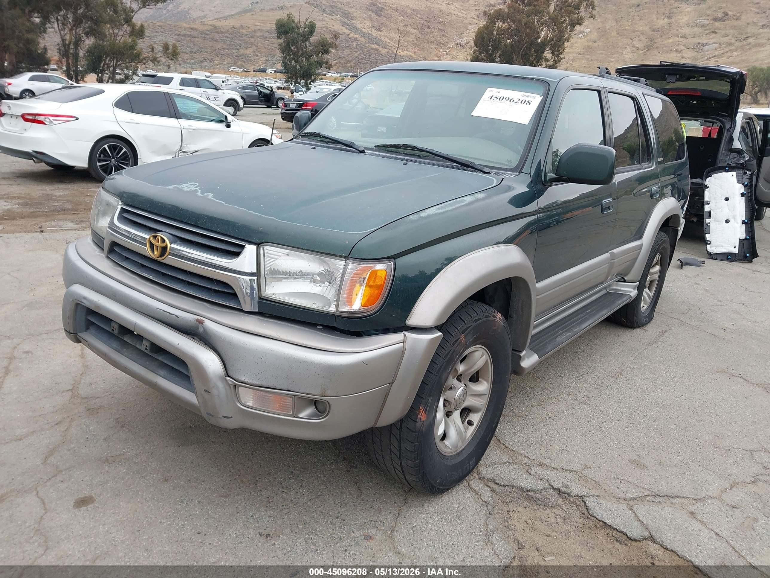 2001 Toyota 4runner Limited V6 Green vin: JT3HN87R910341152