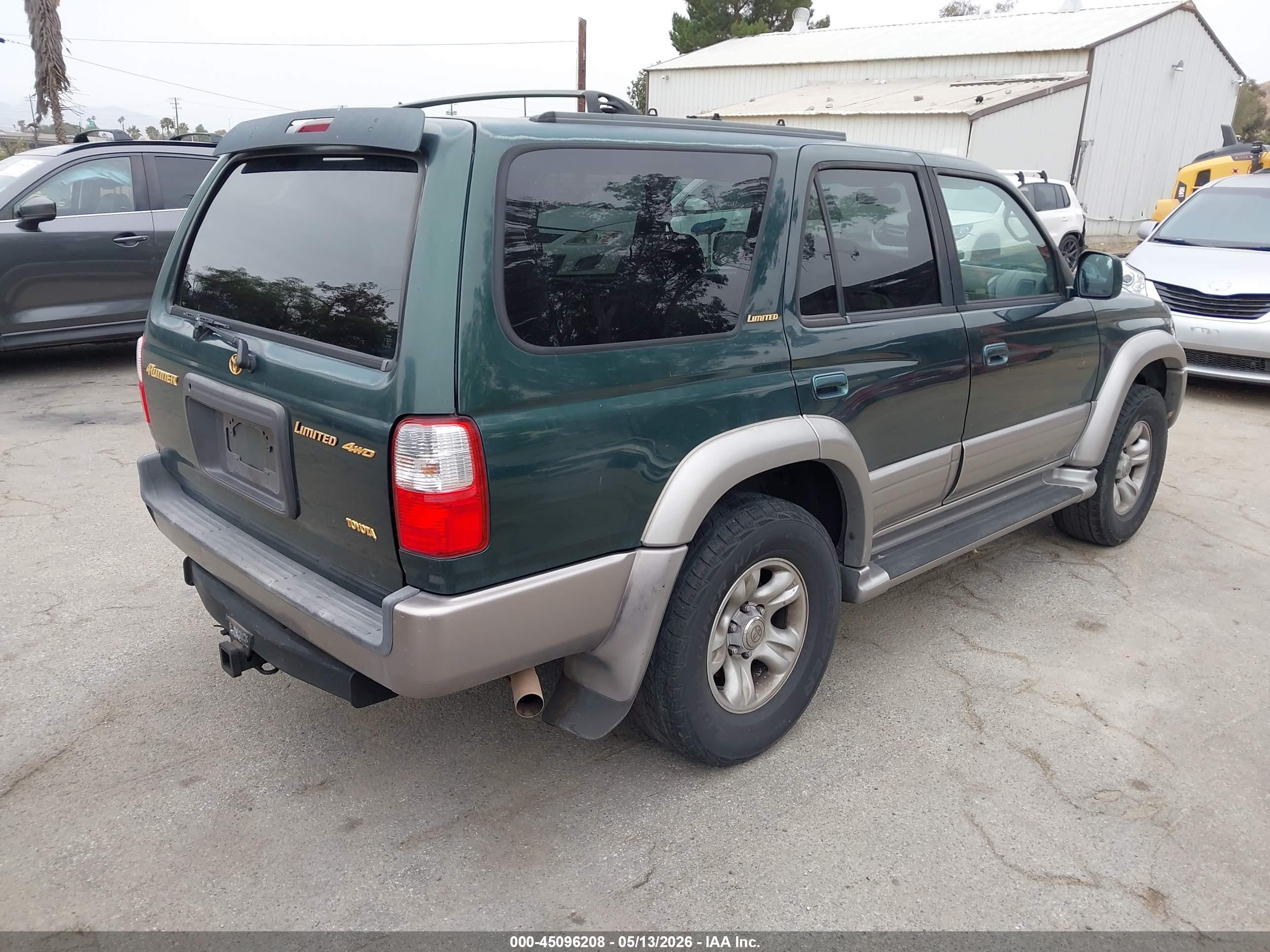 2001 Toyota 4runner Limited V6 Green vin: JT3HN87R910341152
