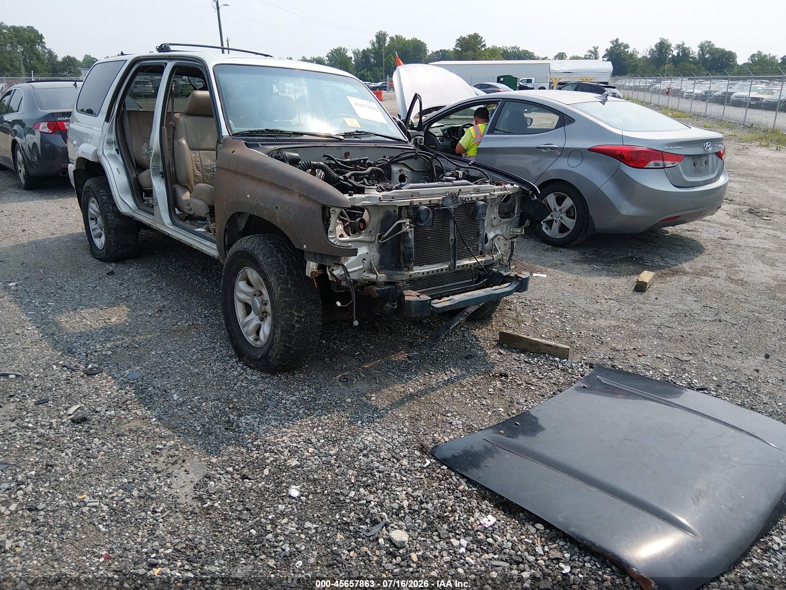 2002 Toyota 4runner Limited V6 Silver vin: JT3HN87R929067478