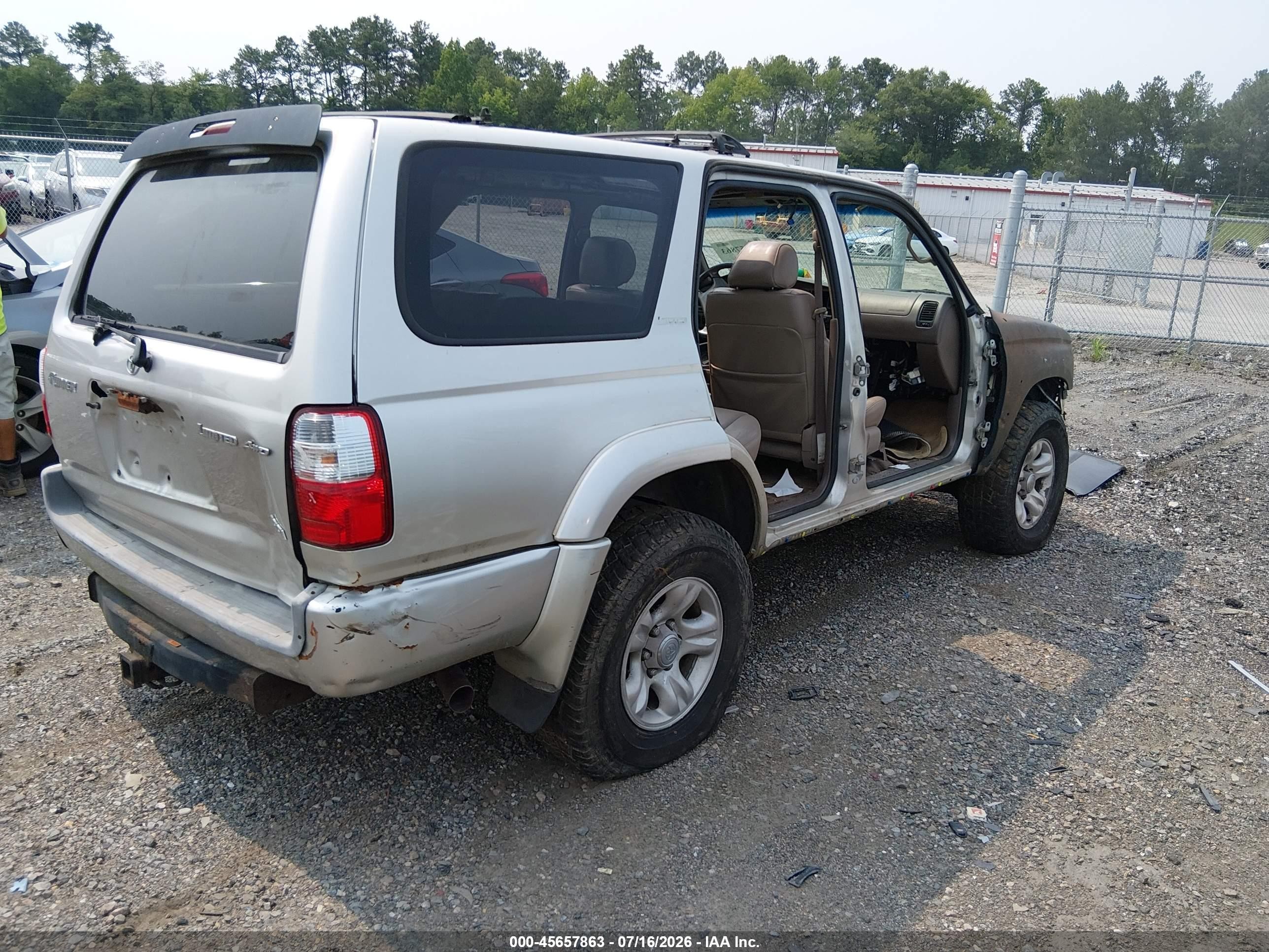 2002 Toyota 4runner Limited V6 Silver vin: JT3HN87R929067478