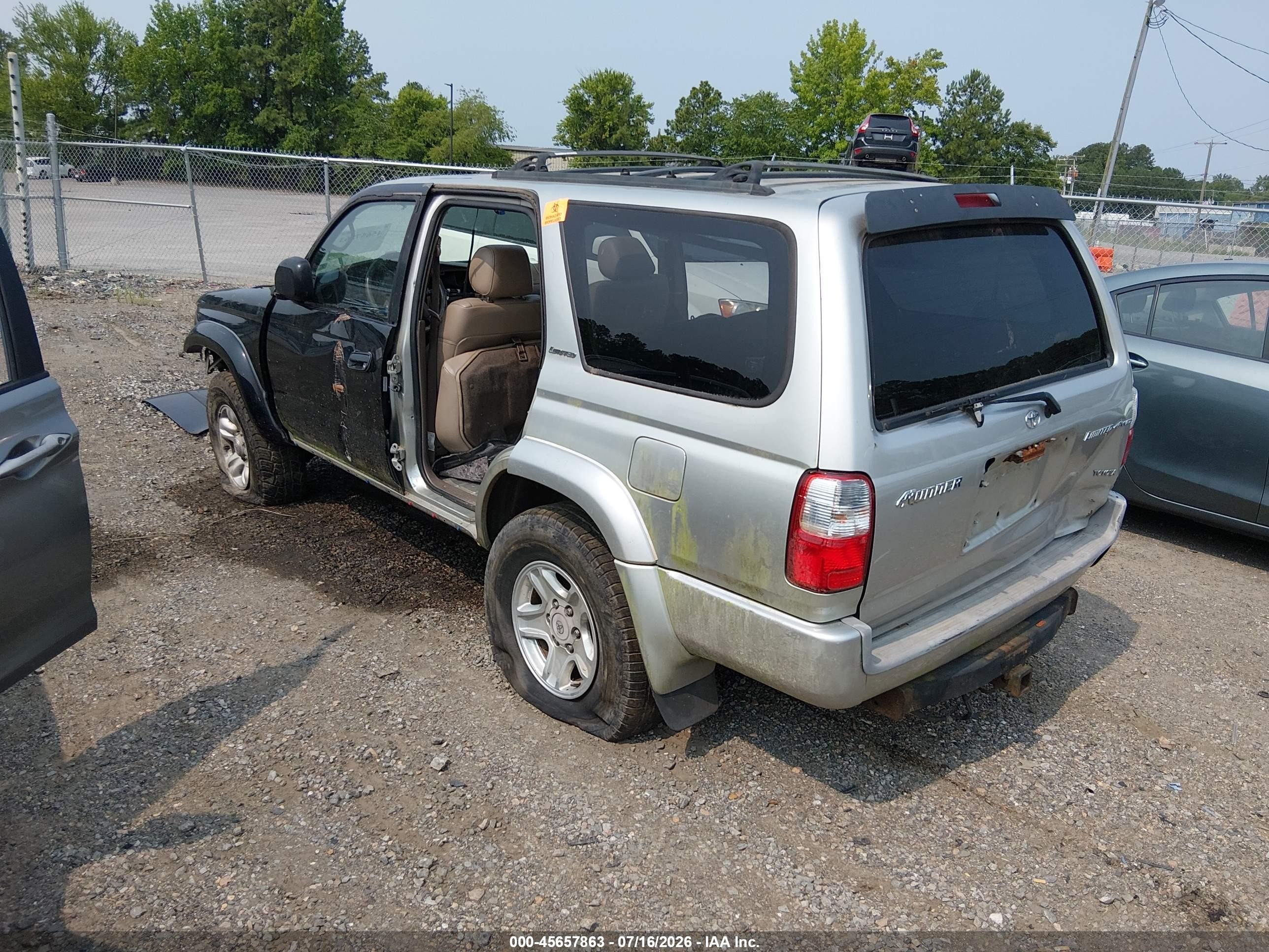 2002 Toyota 4runner Limited V6 Silver vin: JT3HN87R929067478