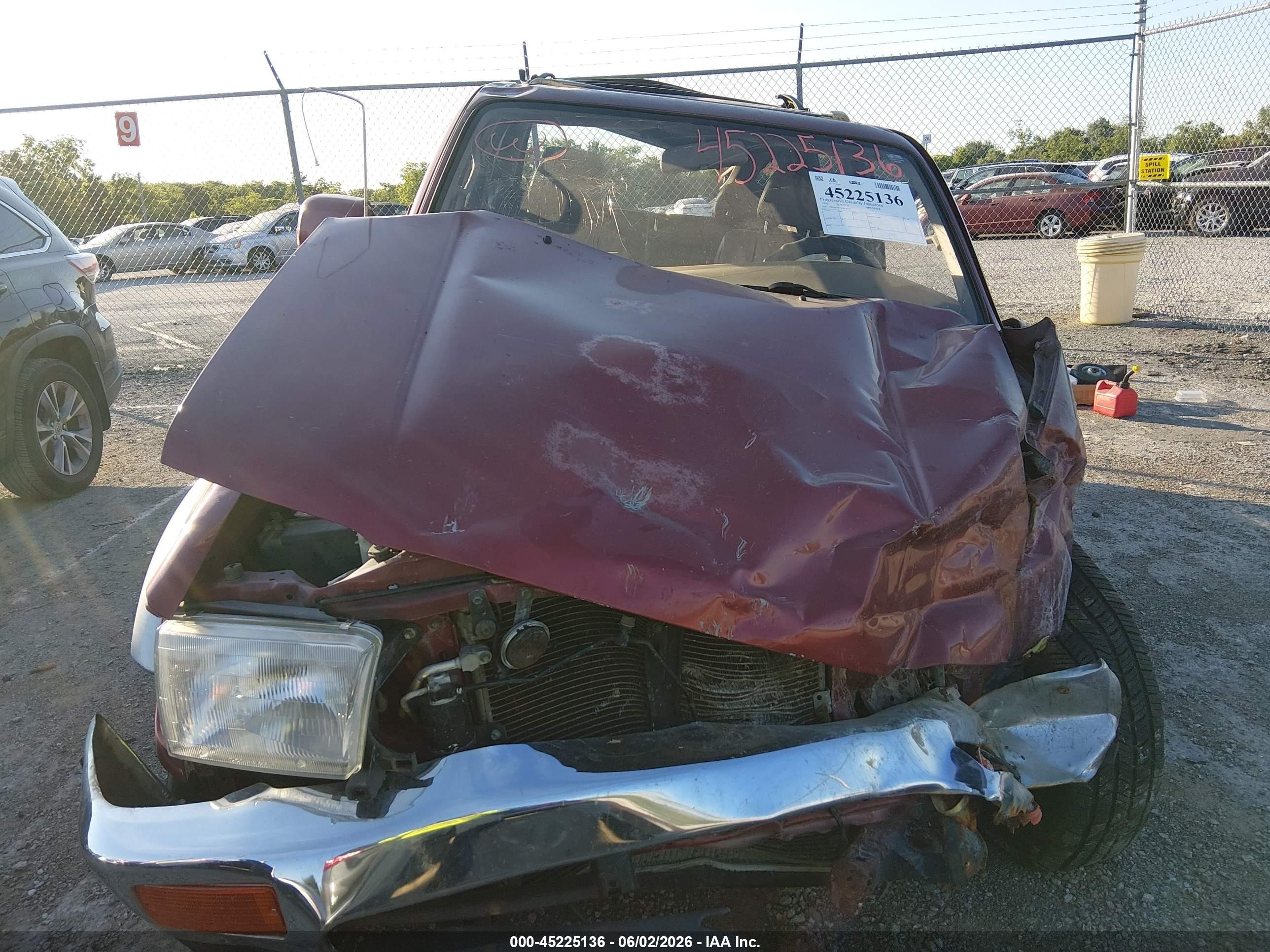 1998 Toyota 4runner Sr5 V6 Limited Maroon vin: JT3HN87R9W9014334