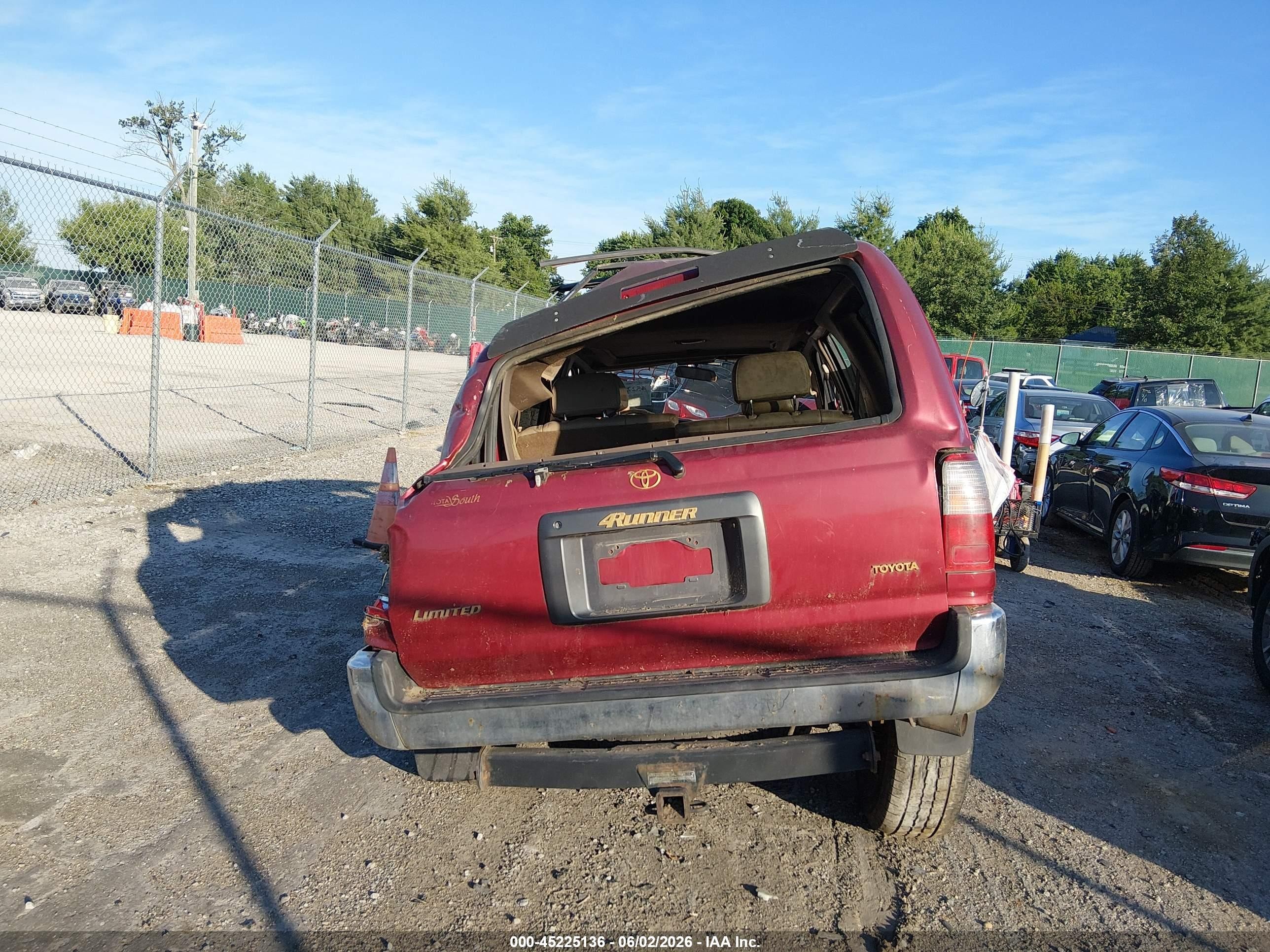 1998 Toyota 4runner Sr5 V6 Limited Maroon vin: JT3HN87R9W9014334
