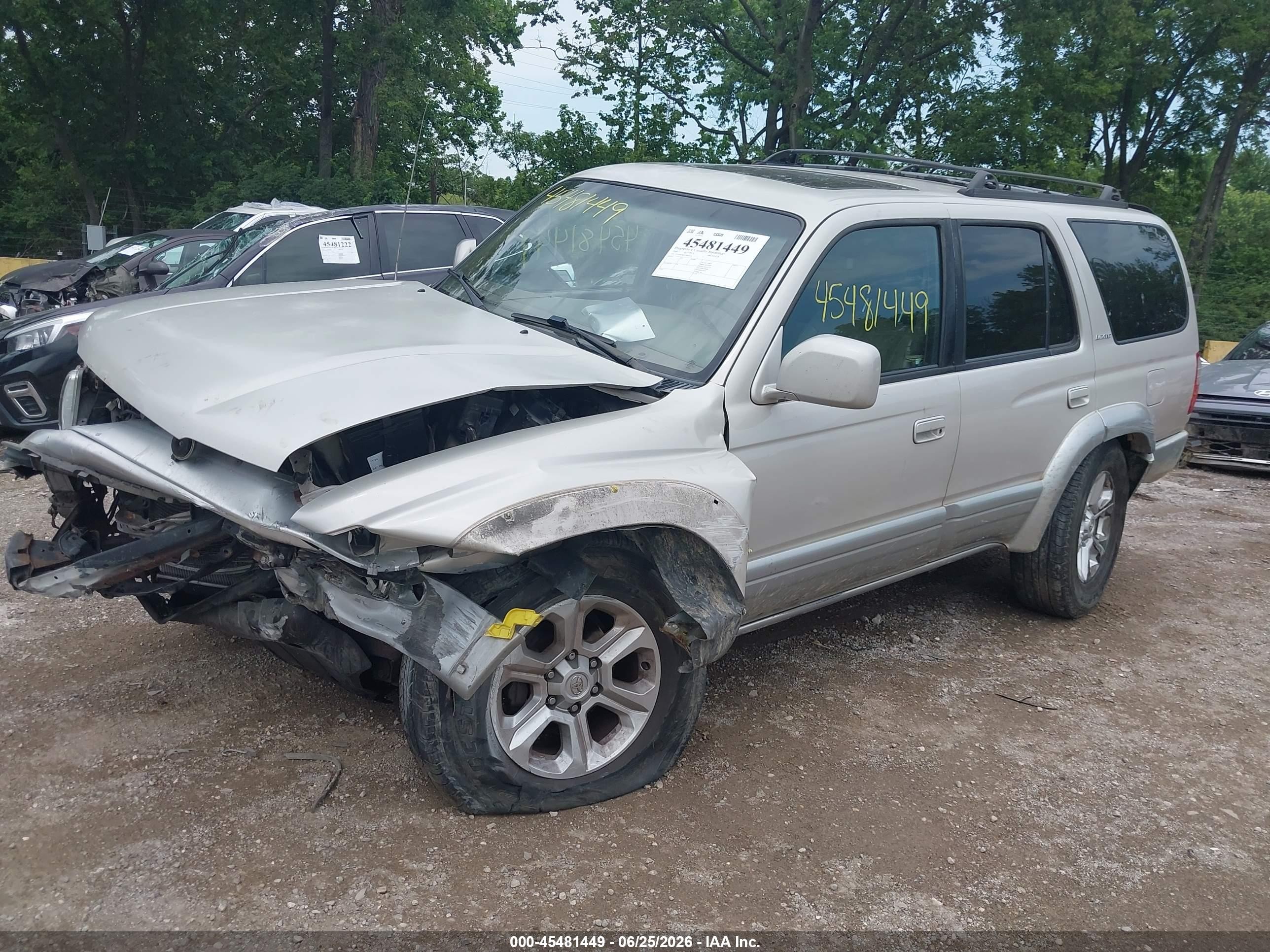 2000 Toyota 4runner Limited V6 Cream vin: JT3HN87R9Y9042718