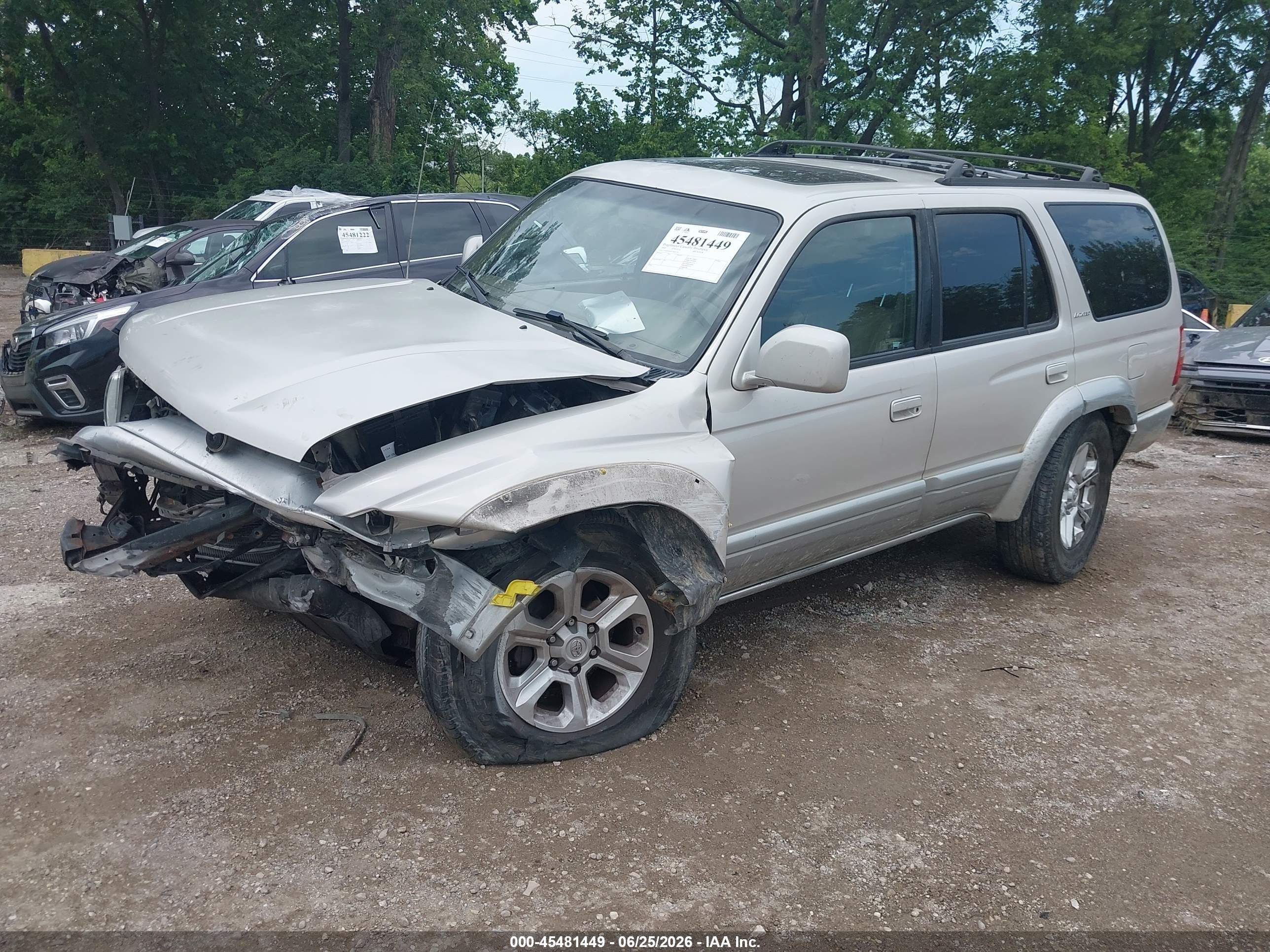 2000 Toyota 4runner Limited V6 Cream vin: JT3HN87R9Y9042718