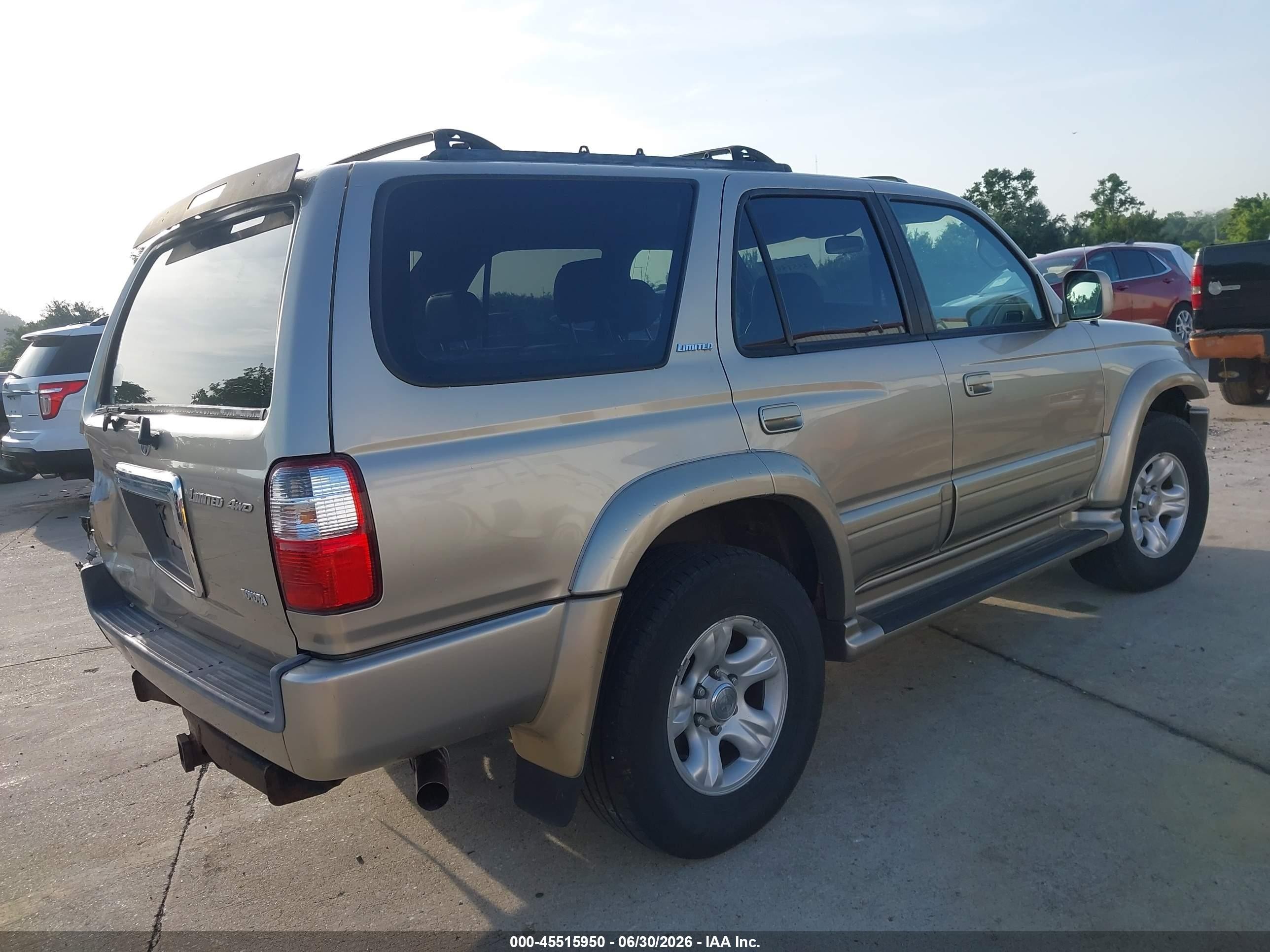 2002 Toyota 4runner Limited V6 Золотой vin: JT3HN87RX29063715