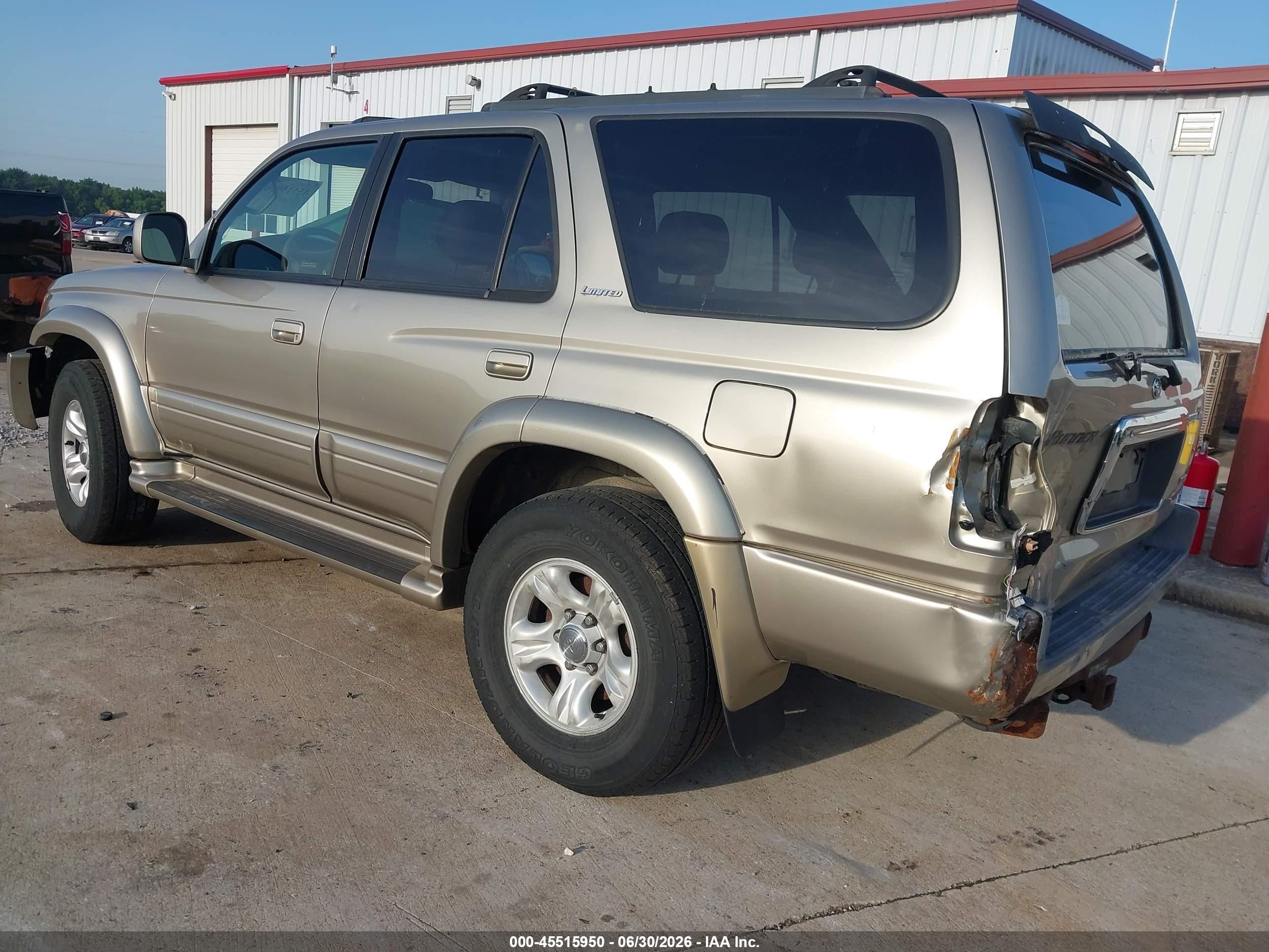 2002 Toyota 4runner Limited V6 Золотой vin: JT3HN87RX29063715