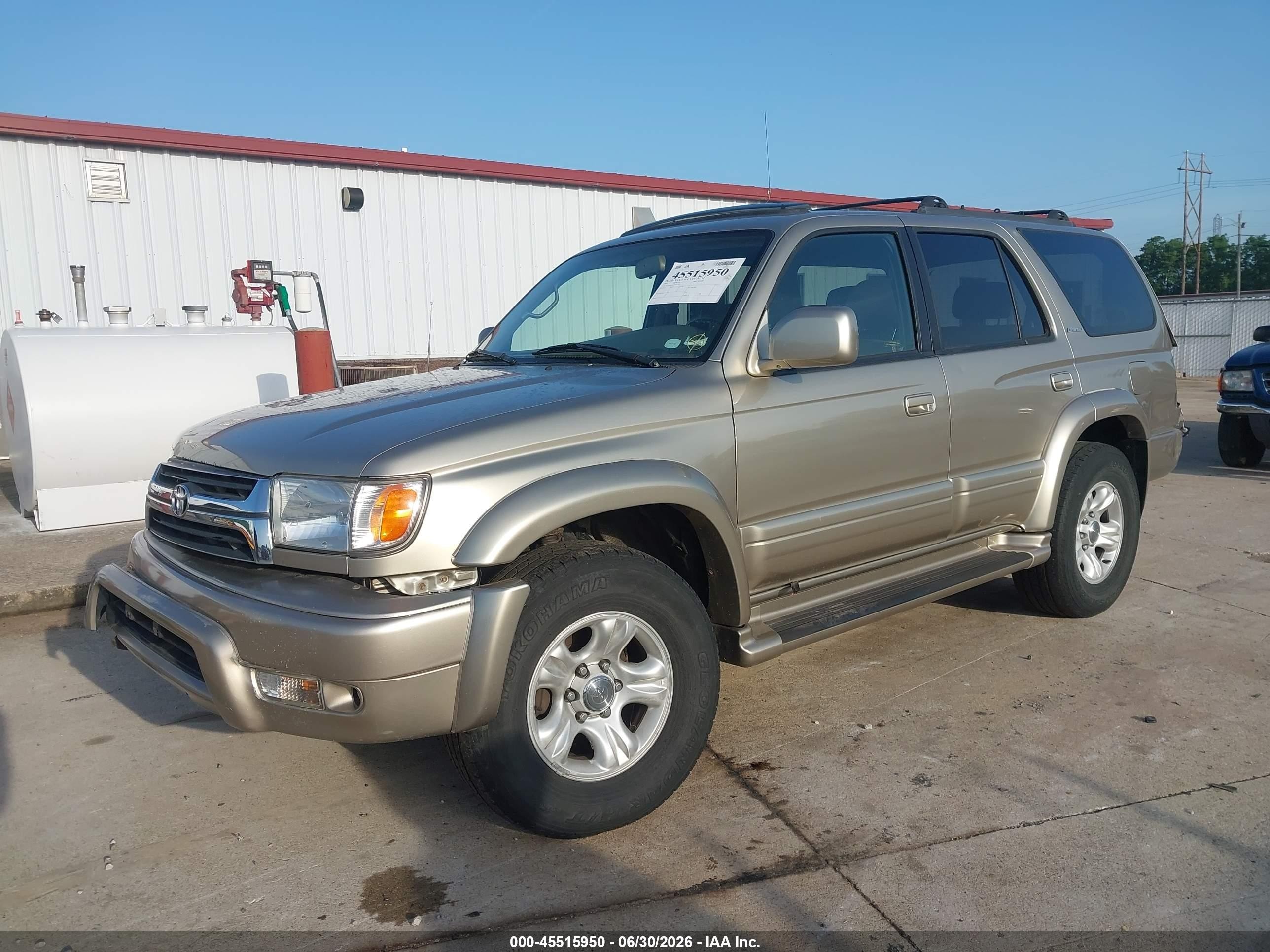 2002 Toyota 4runner Limited V6 Золотой vin: JT3HN87RX29063715