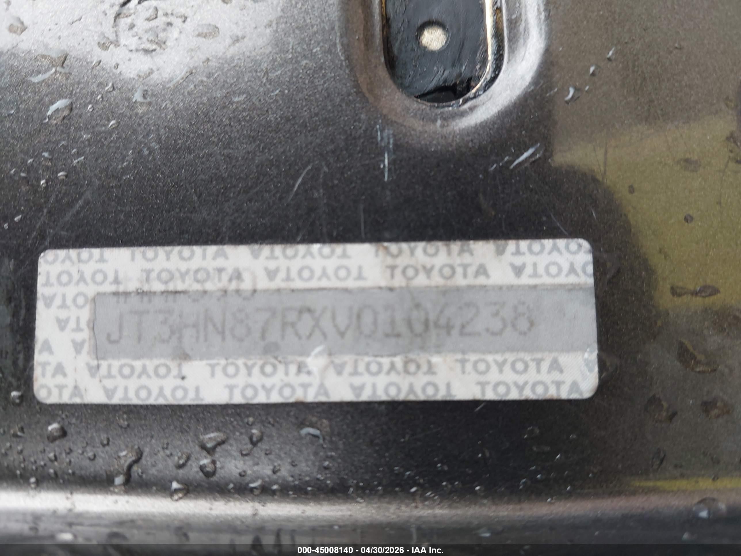 1997 Toyota 4runner Sr5 V6 Limited Серый vin: JT3HN87RXV0104238