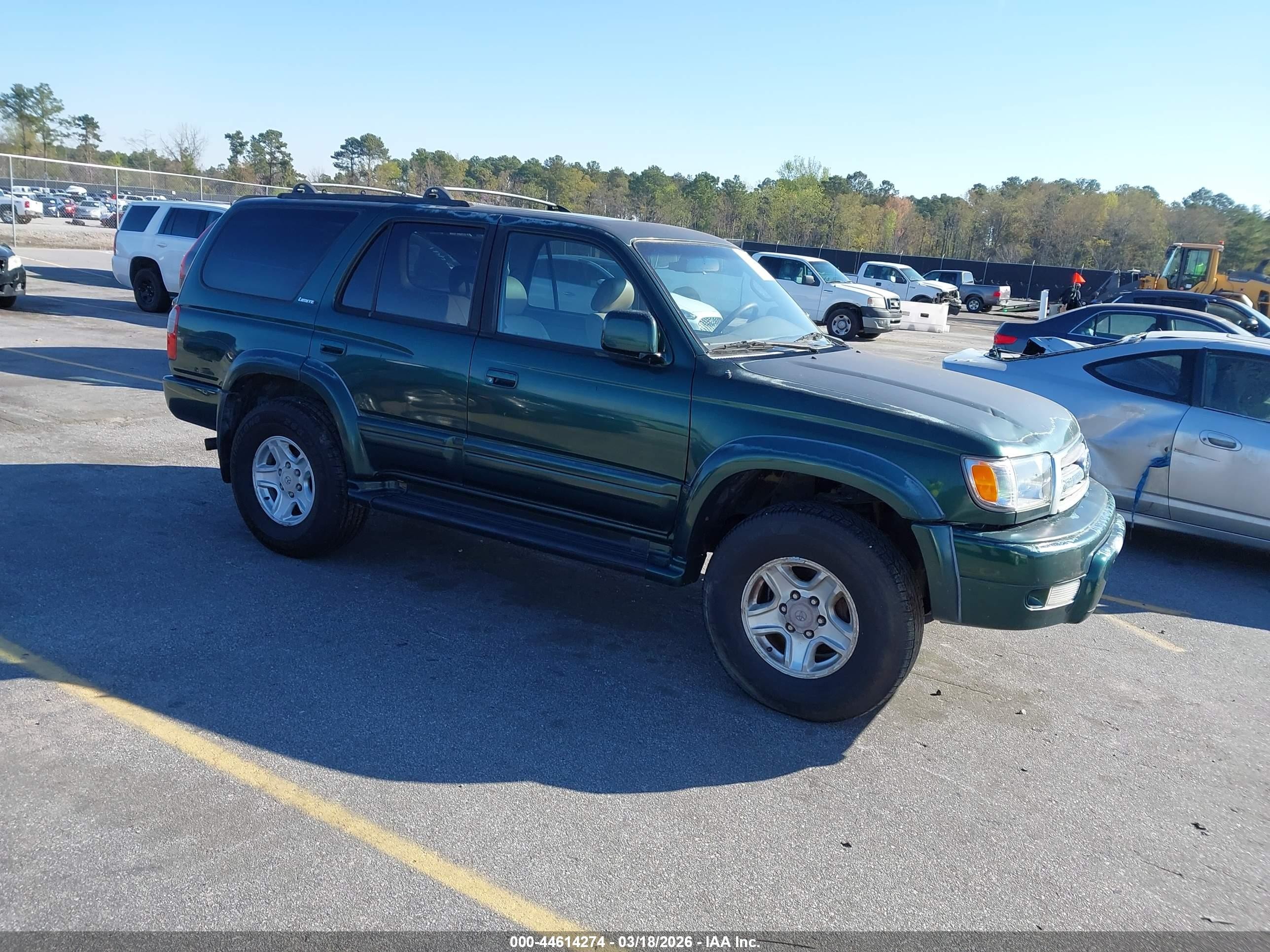 1999 Toyota 4runner Limited V6 Green vin: JT3HN87RXX0226844