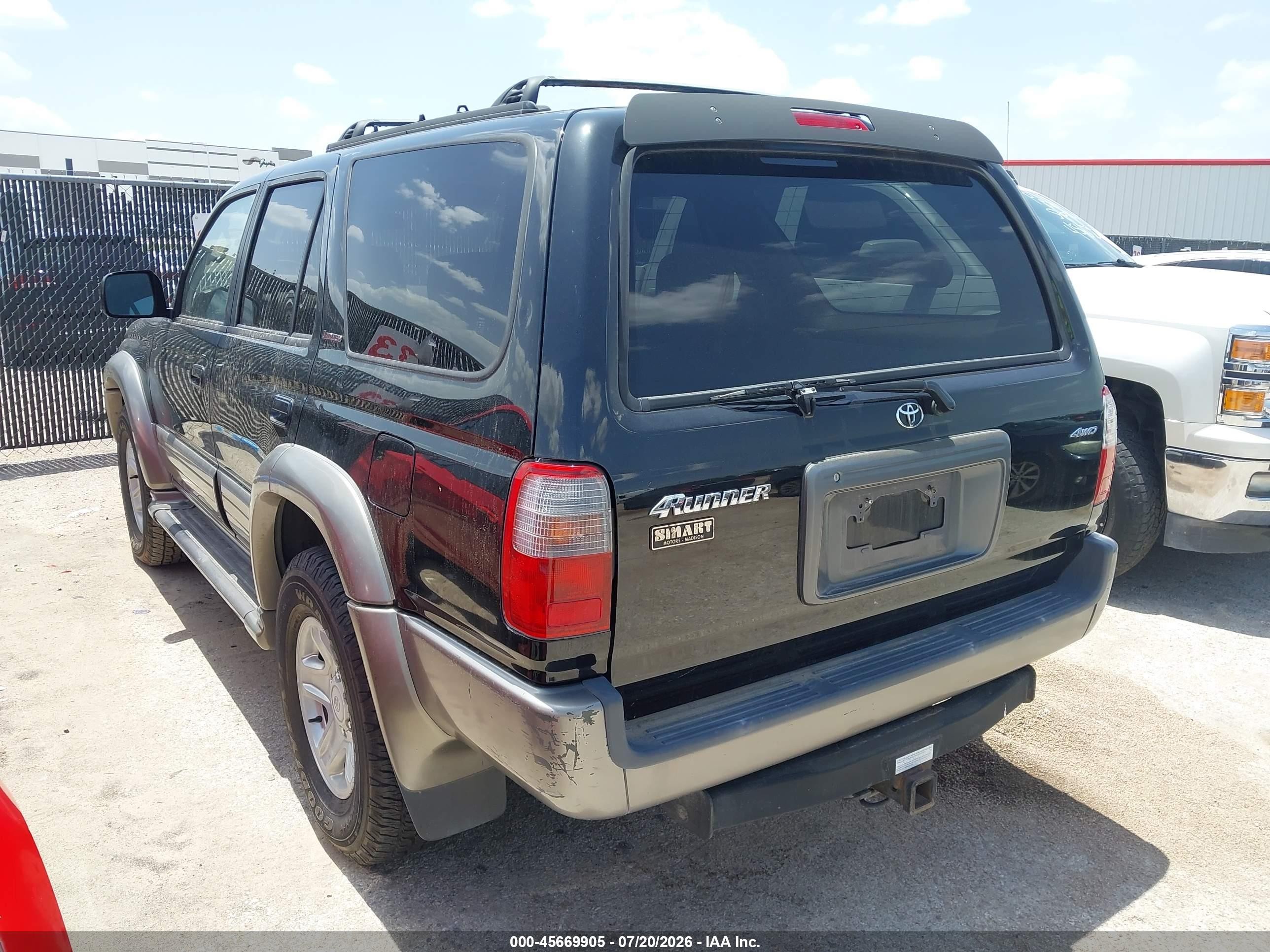 1999 Toyota 4runner Limited V6 Black vin: JT3HN87RXX9022217