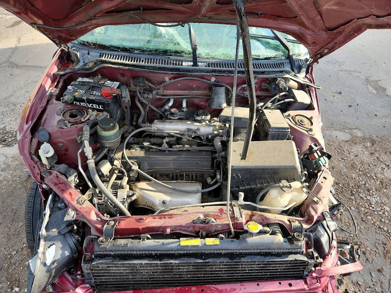 1998 Toyota Rav4 Base Burgundy vin: JT3HP10V6W7106618