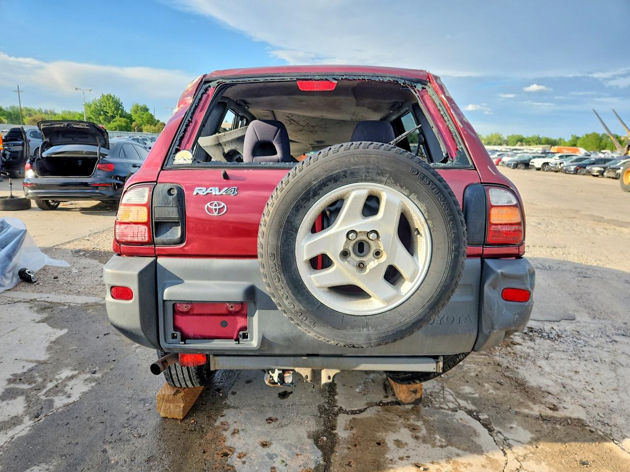 1998 Toyota Rav4 Base Burgundy vin: JT3HP10V6W7106618