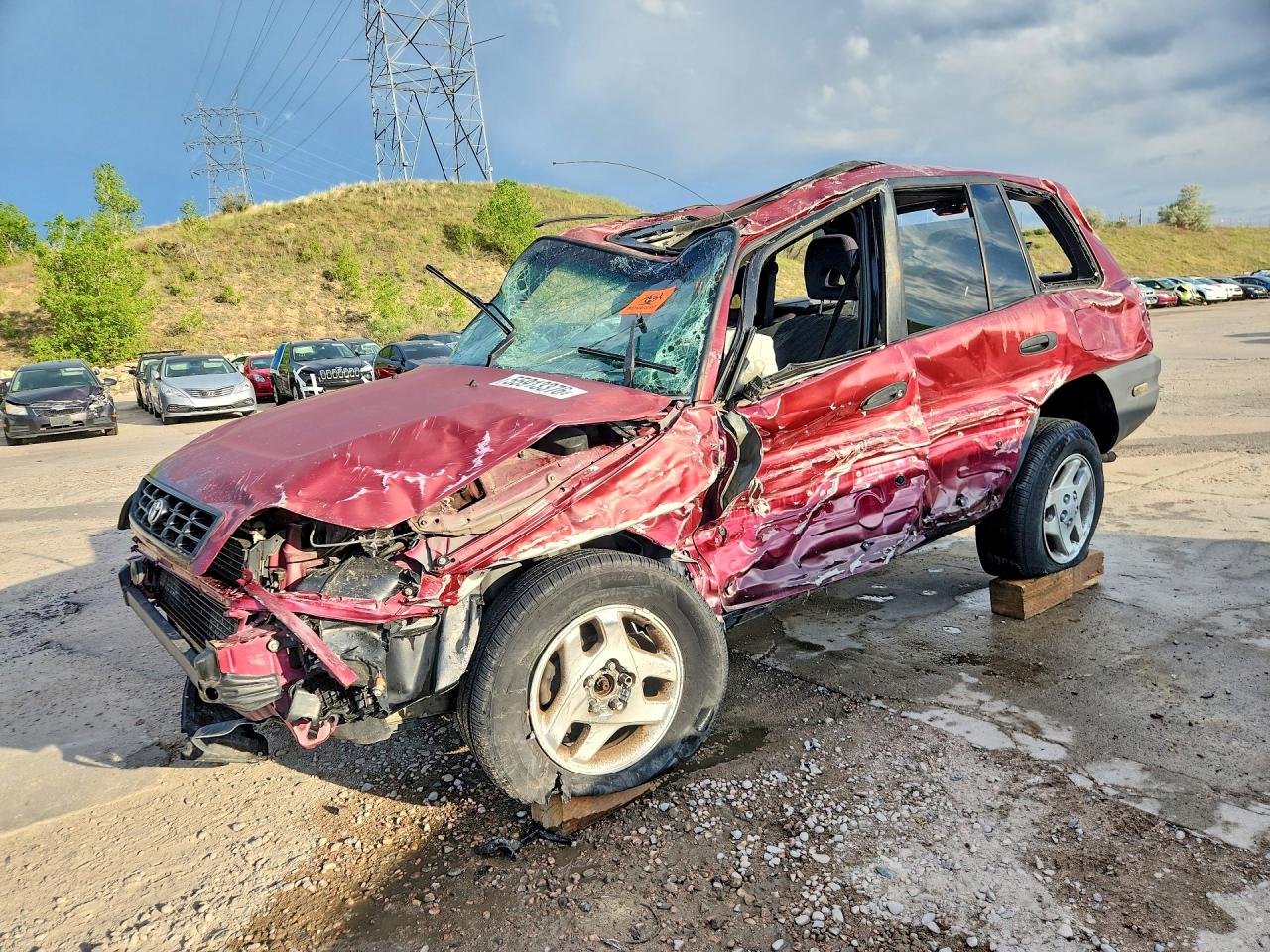 1998 Toyota Rav4 Base Burgundy vin: JT3HP10V6W7106618