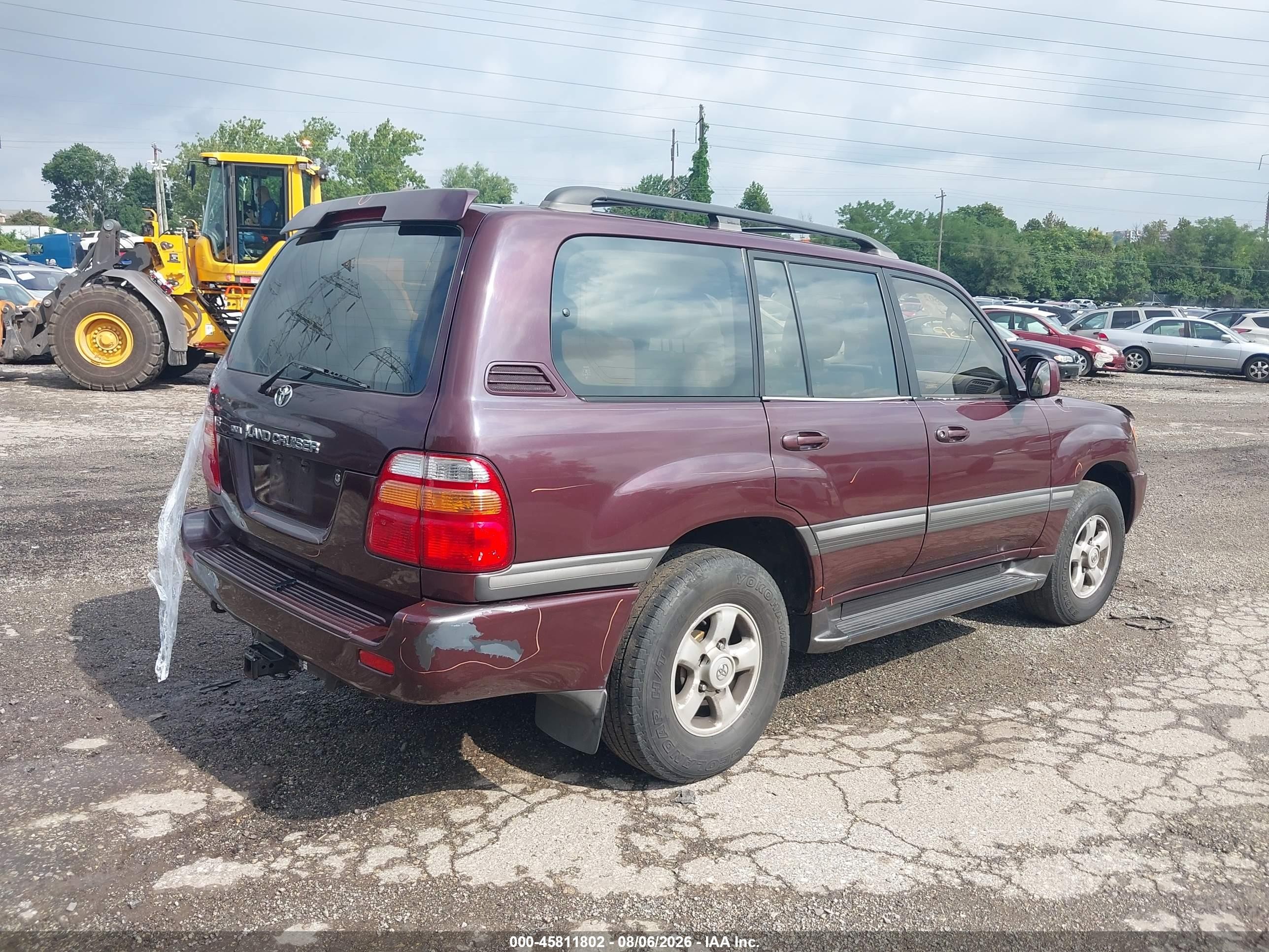 2000 Toyota Land Cruiser Бордовый vin: JT3HT05J6Y0117352