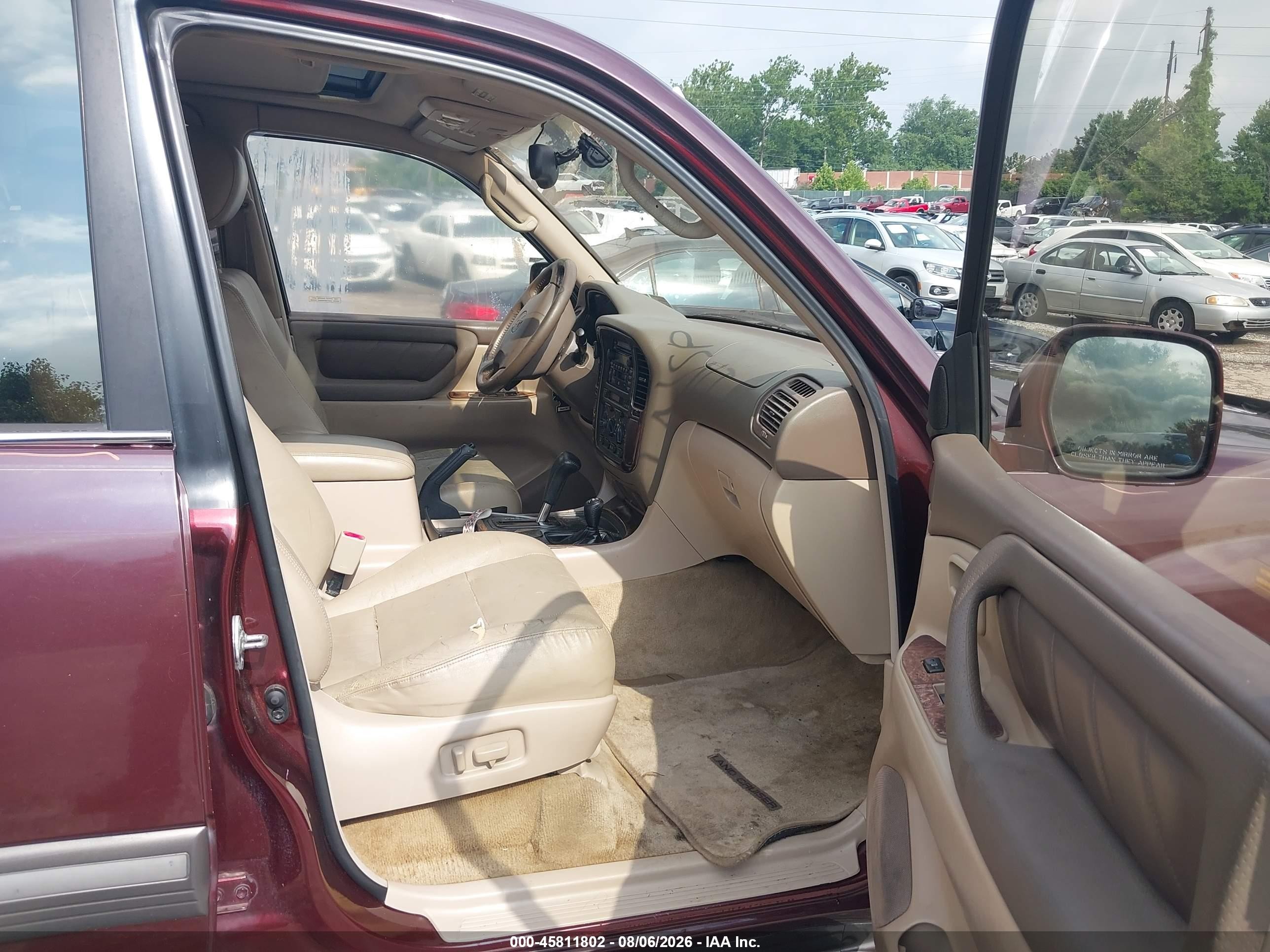 2000 Toyota Land Cruiser Бордовый vin: JT3HT05J6Y0117352
