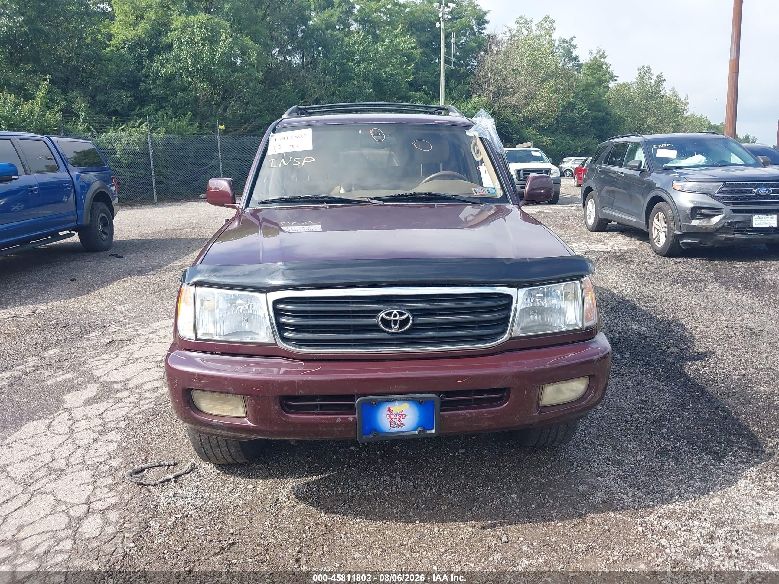 2000 Toyota Land Cruiser Бордовый vin: JT3HT05J6Y0117352