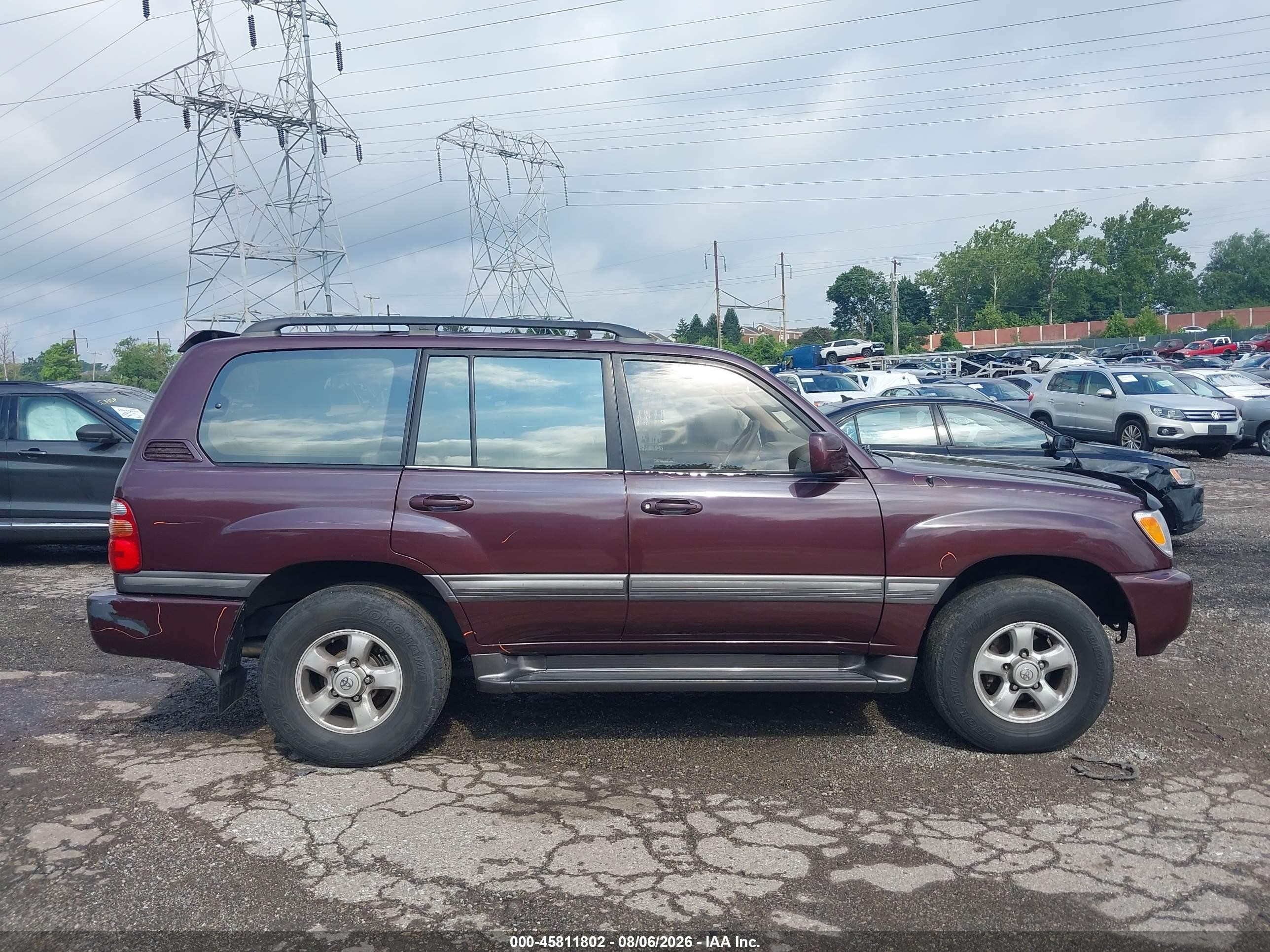 2000 Toyota Land Cruiser Бордовый vin: JT3HT05J6Y0117352