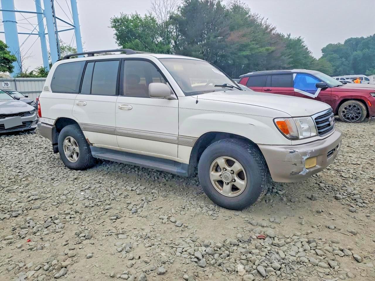 1999 Toyota Land Cruiser White vin: JT3HT05J8X0035654