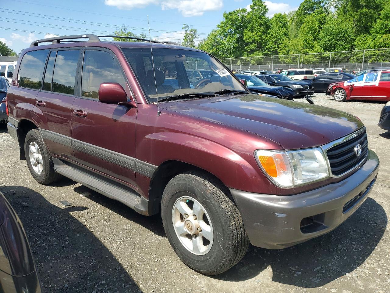 1998 Toyota Land Cruiser Base Burgundy vin: JT3HT05JXW0018112