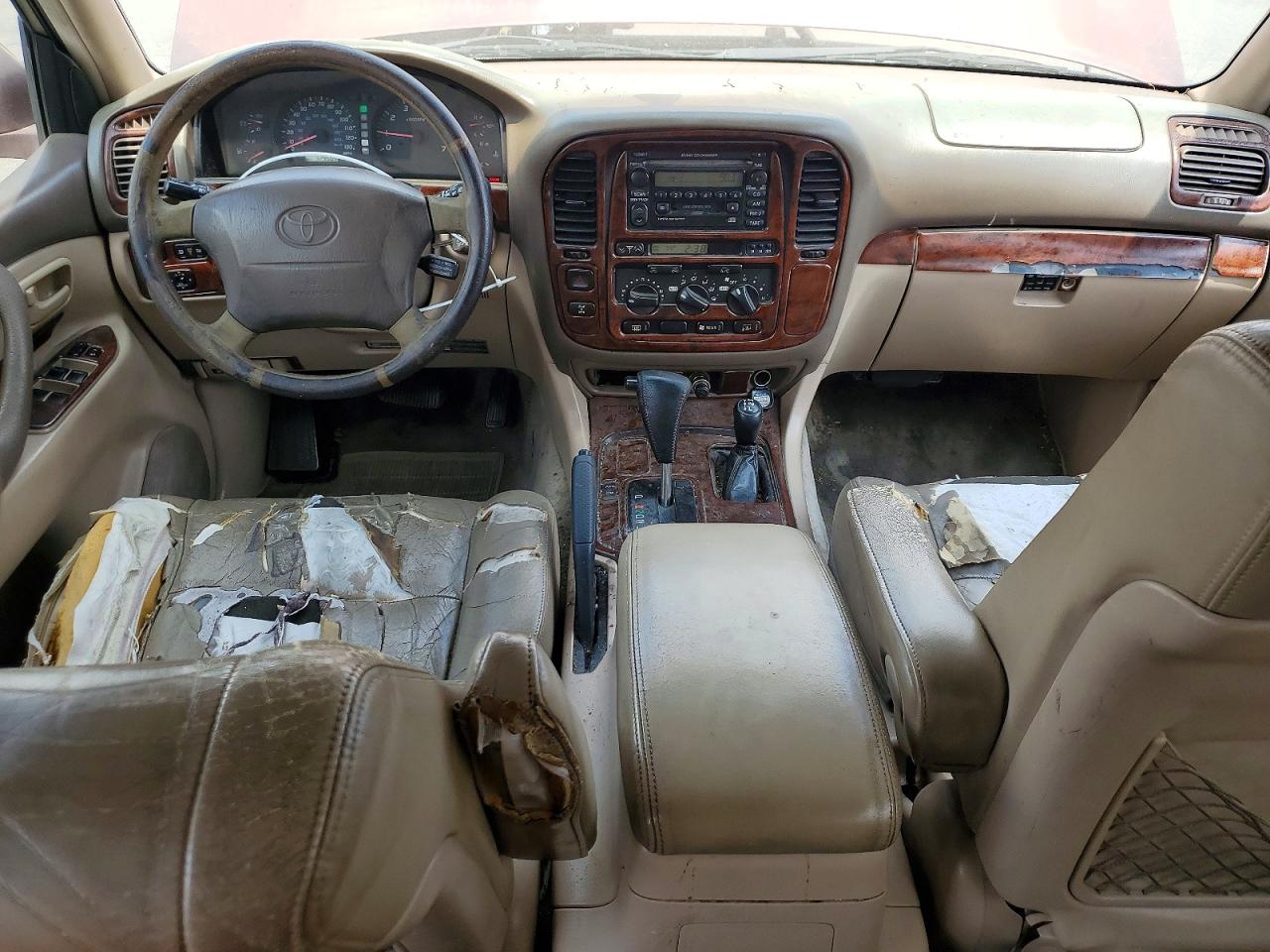 2000 Toyota Land Cruiser Base Burgundy vin: JT3HT05JXY0092567