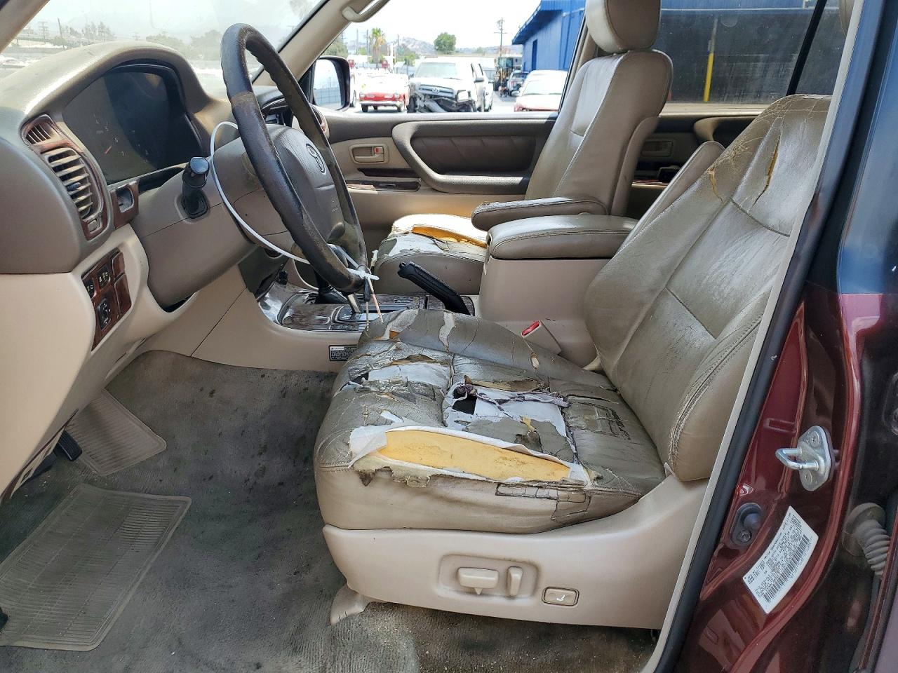 2000 Toyota Land Cruiser Base Burgundy vin: JT3HT05JXY0092567