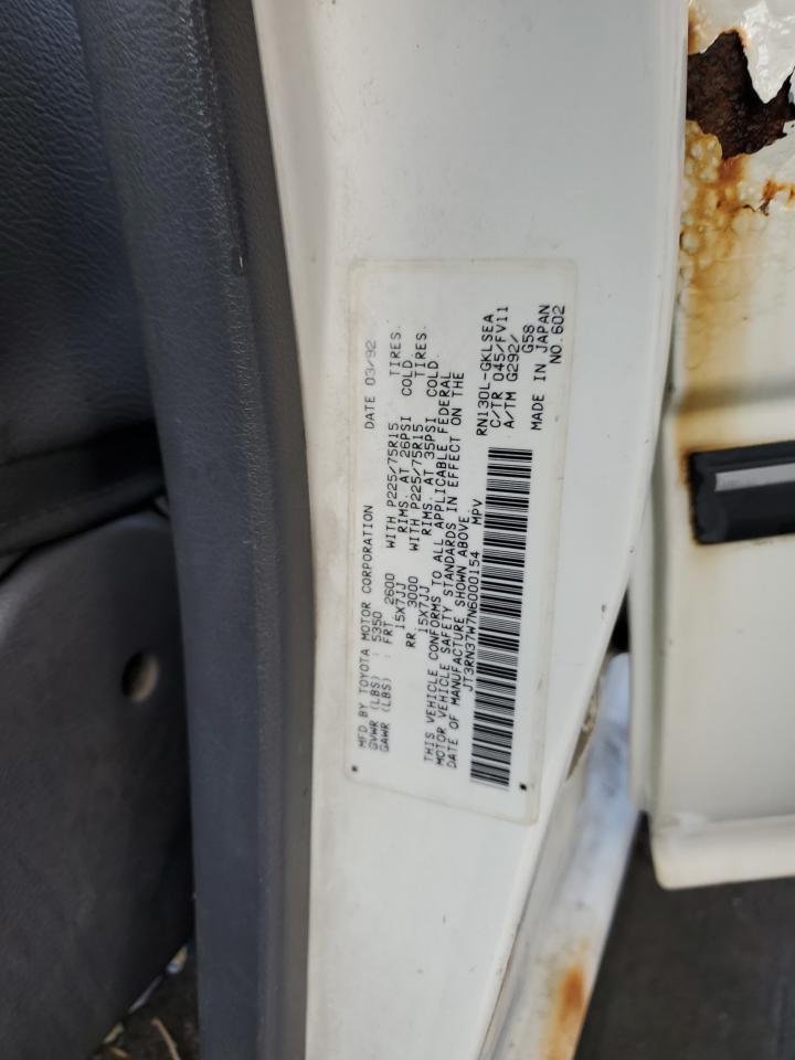 1992 Toyota 4runner Rn37 White vin: JT3RN37W7N6000154