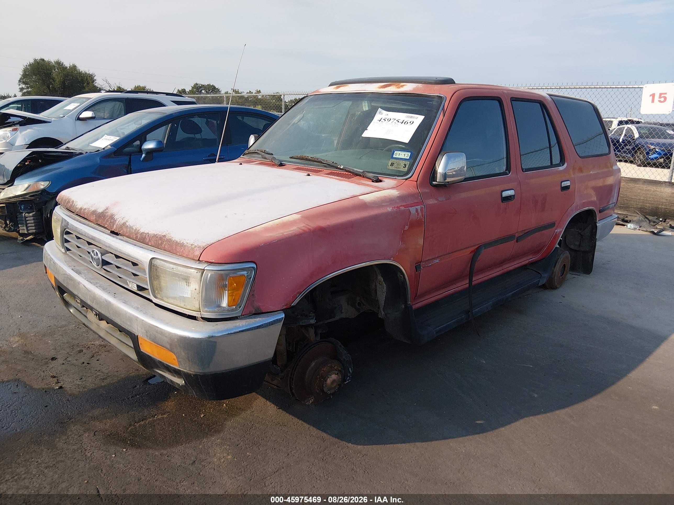 1993 Toyota 4runner Vn29 Sr5 Красный vin: JT3VN29V3P0018377