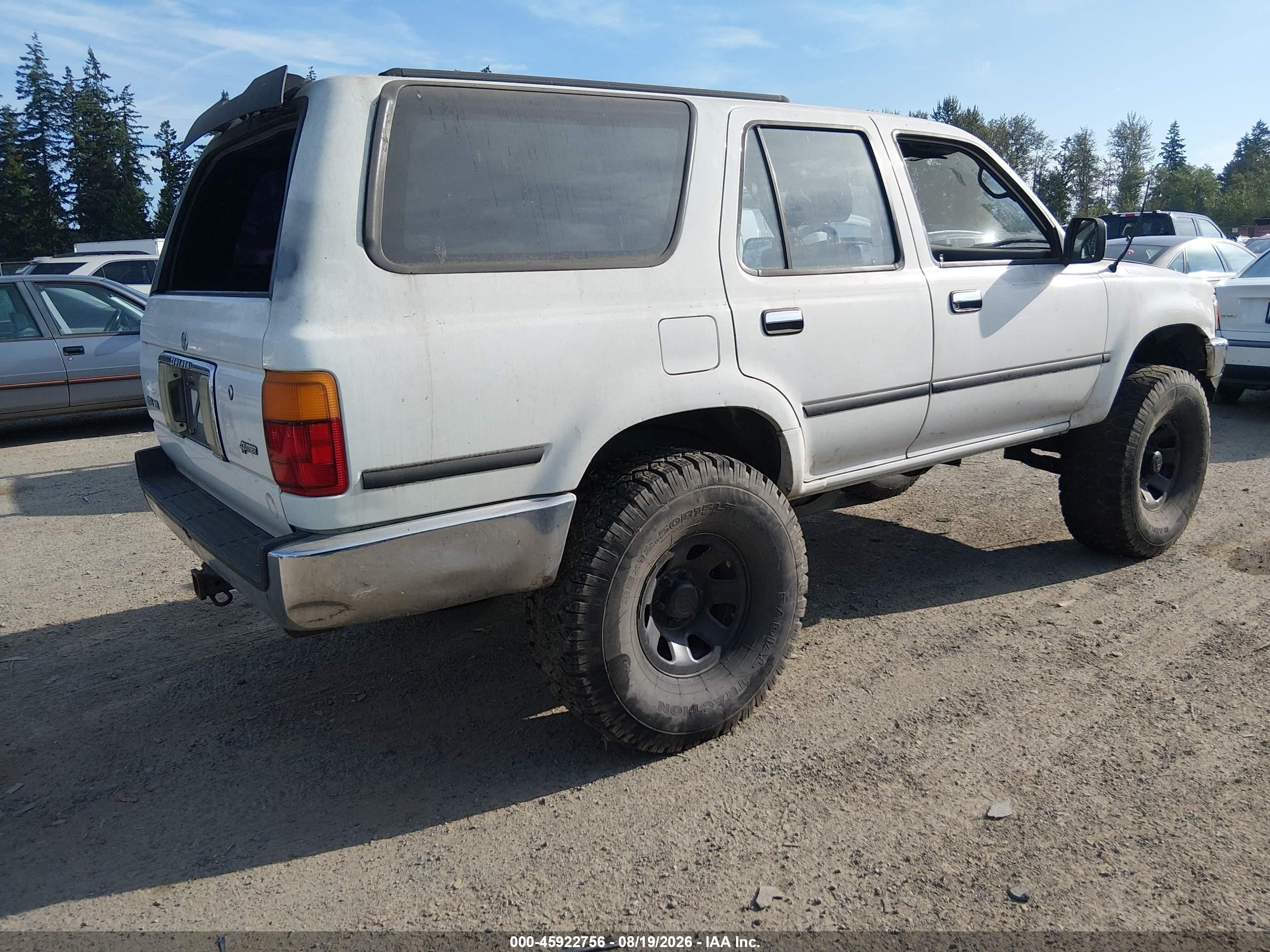 1995 Toyota 4runner Vn29 Sr5 White vin: JT3VN29V6S0057750