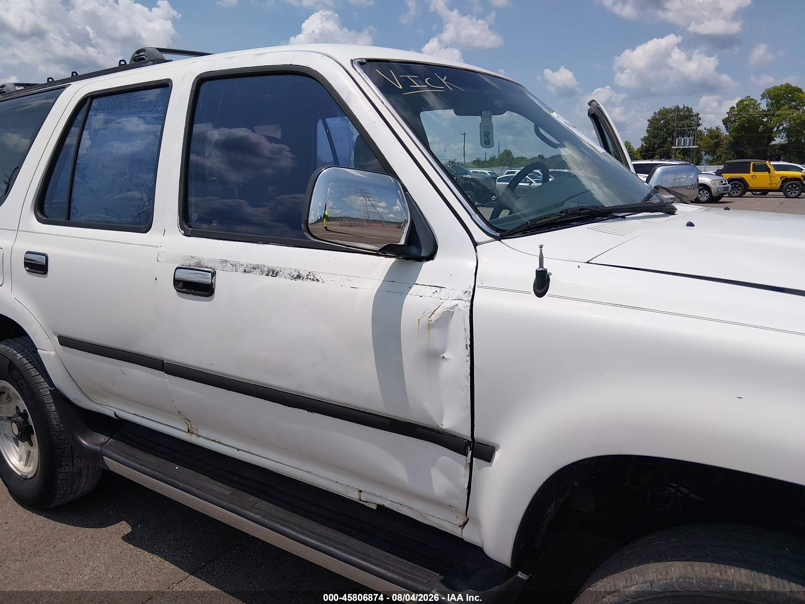 1995 Toyota 4runner Vn29 Sr5 White vin: JT3VN29V6S0065671