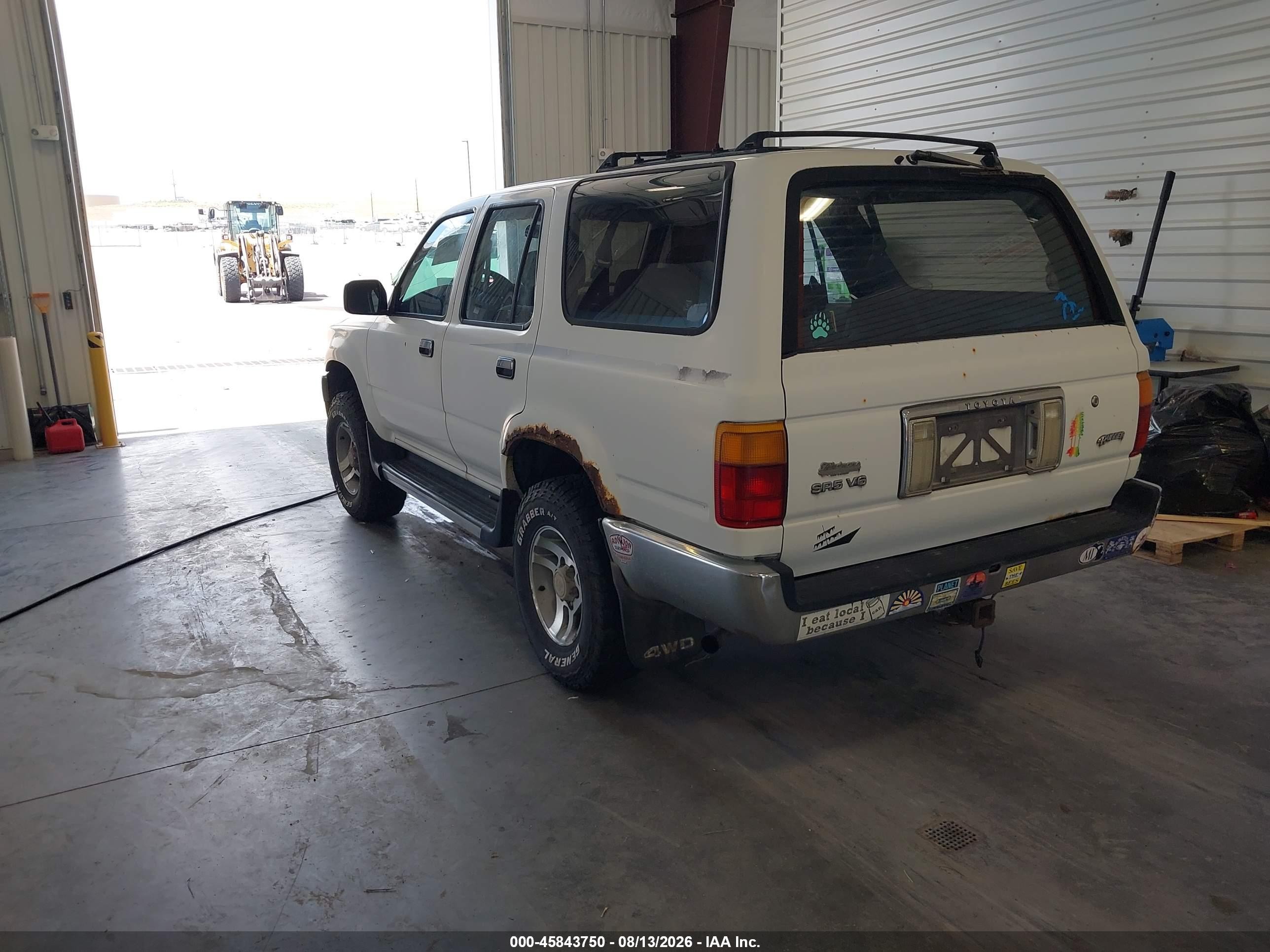 1990 Toyota 4runner Vn39 Sr5 White vin: JT3VN39W1L0027653