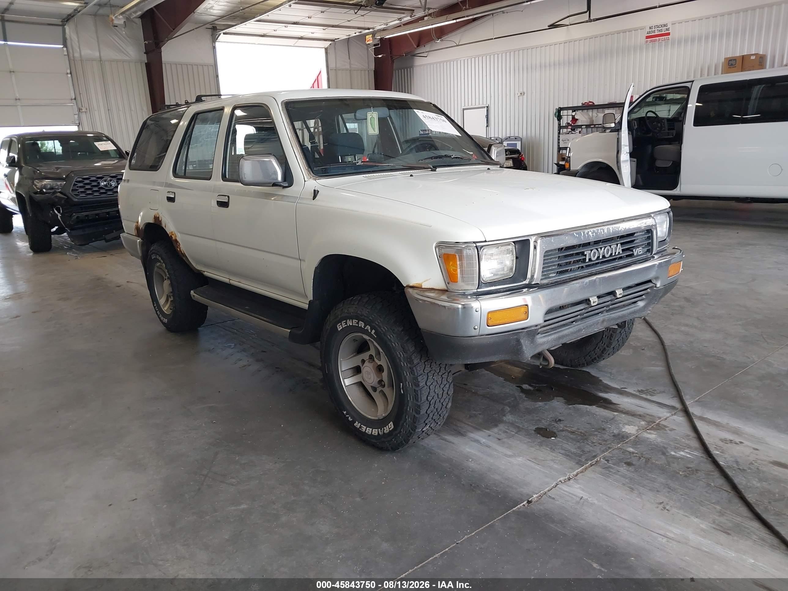 1990 Toyota 4runner Vn39 Sr5 White vin: JT3VN39W1L0027653