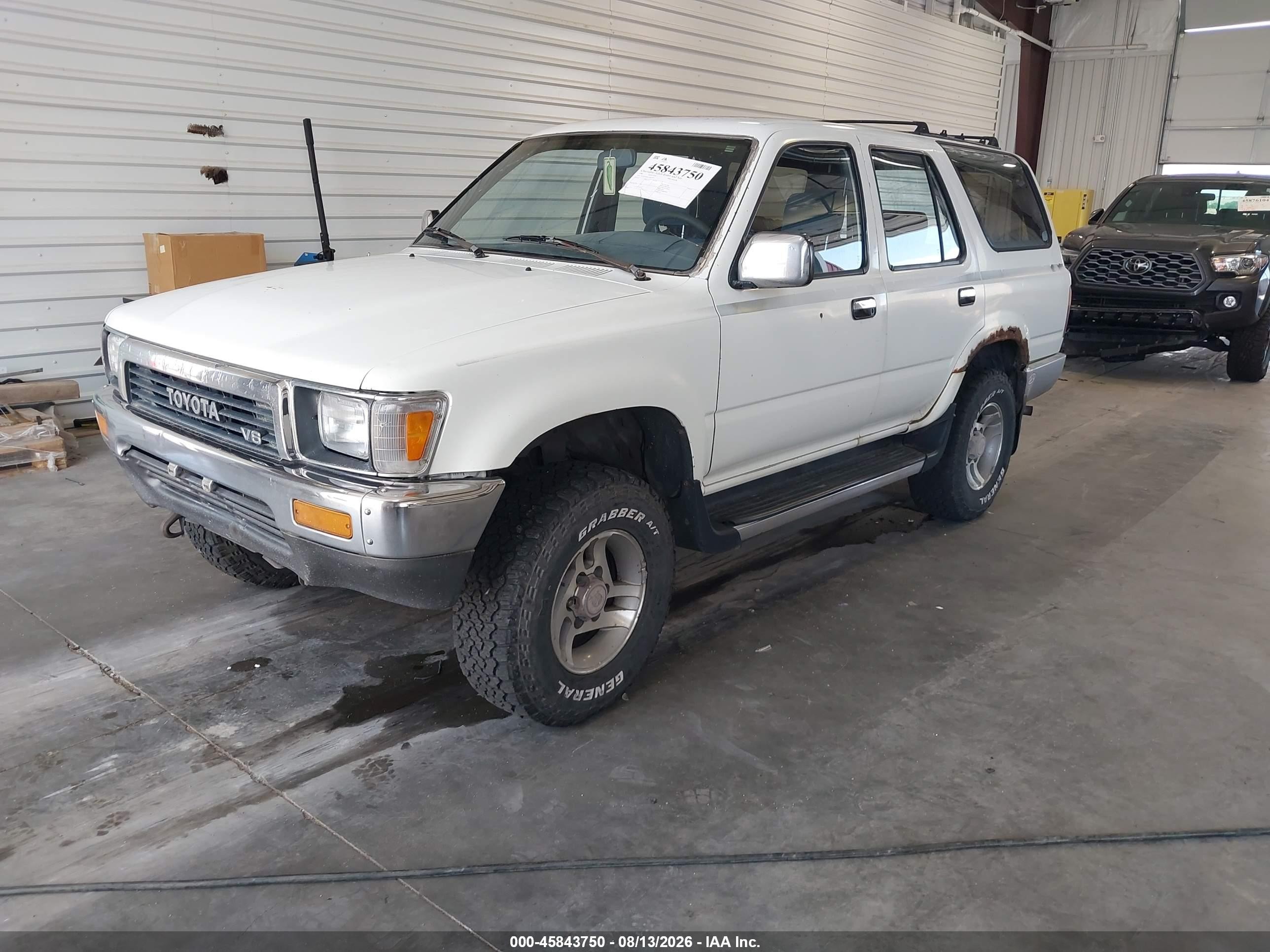 1990 Toyota 4runner Vn39 Sr5 White vin: JT3VN39W1L0027653