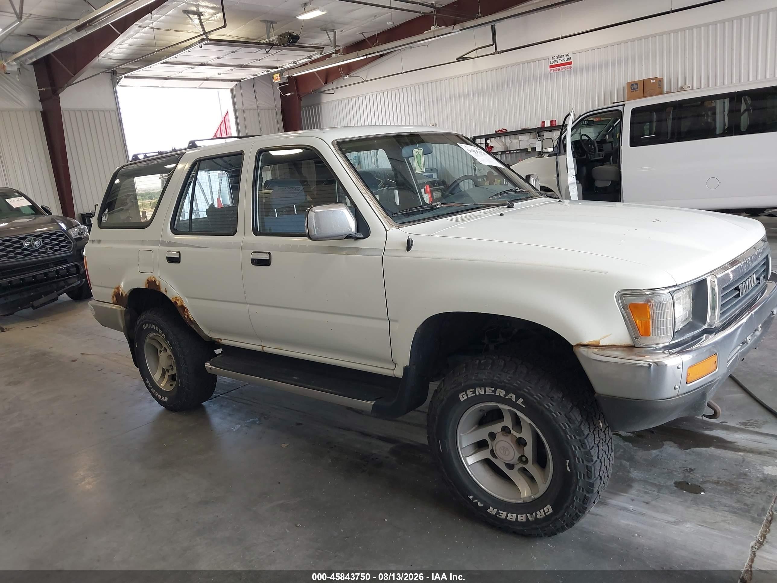 1990 Toyota 4runner Vn39 Sr5 White vin: JT3VN39W1L0027653