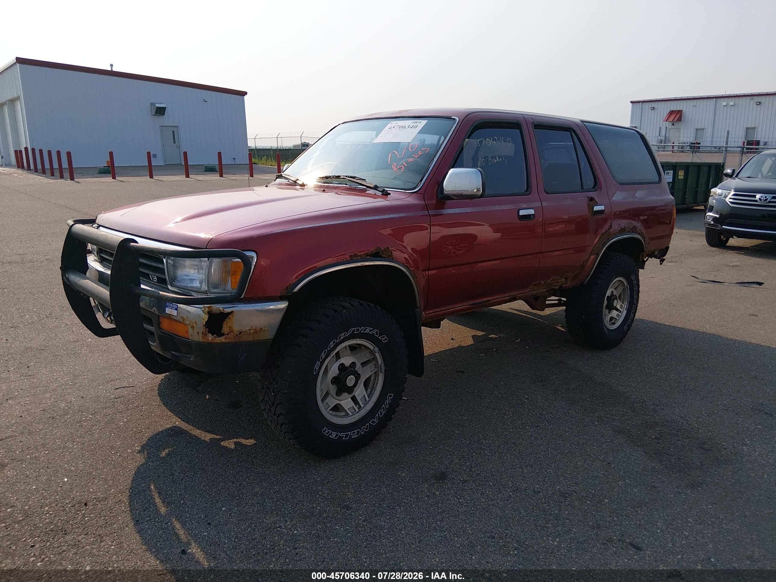 1994 Toyota 4runner Vn39 Sr5 Red vin: JT3VN39W2R8057156